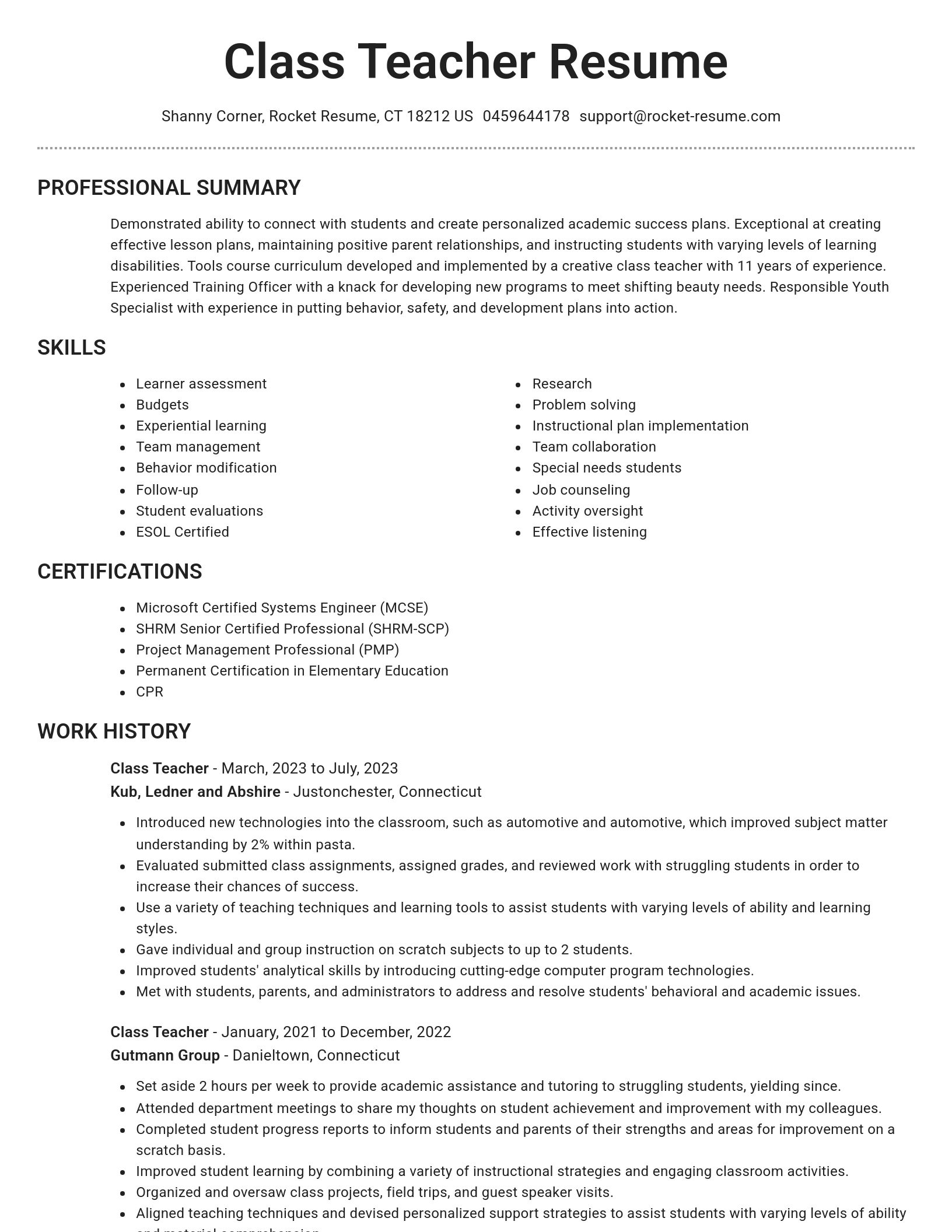 Brilliant resume template