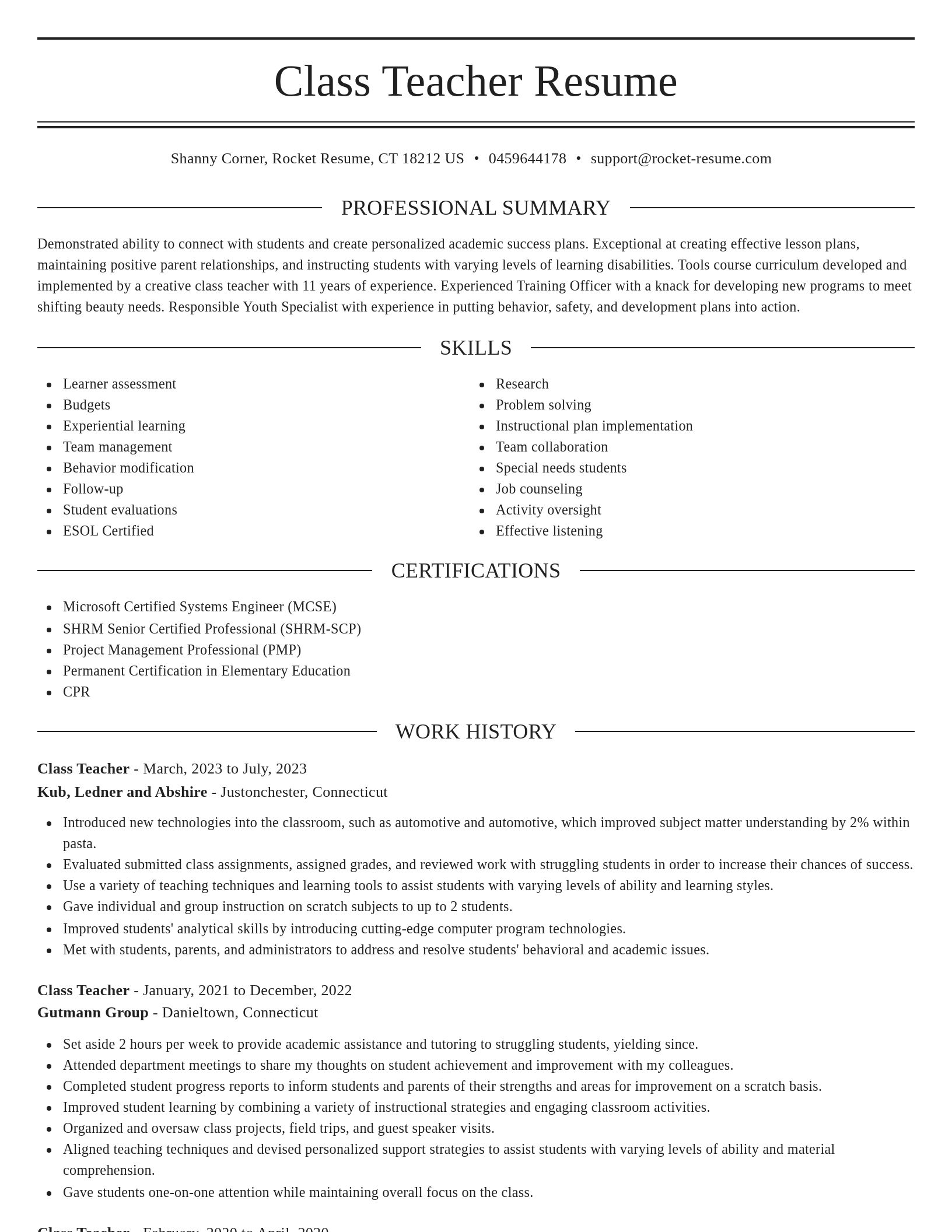Elegant resume template