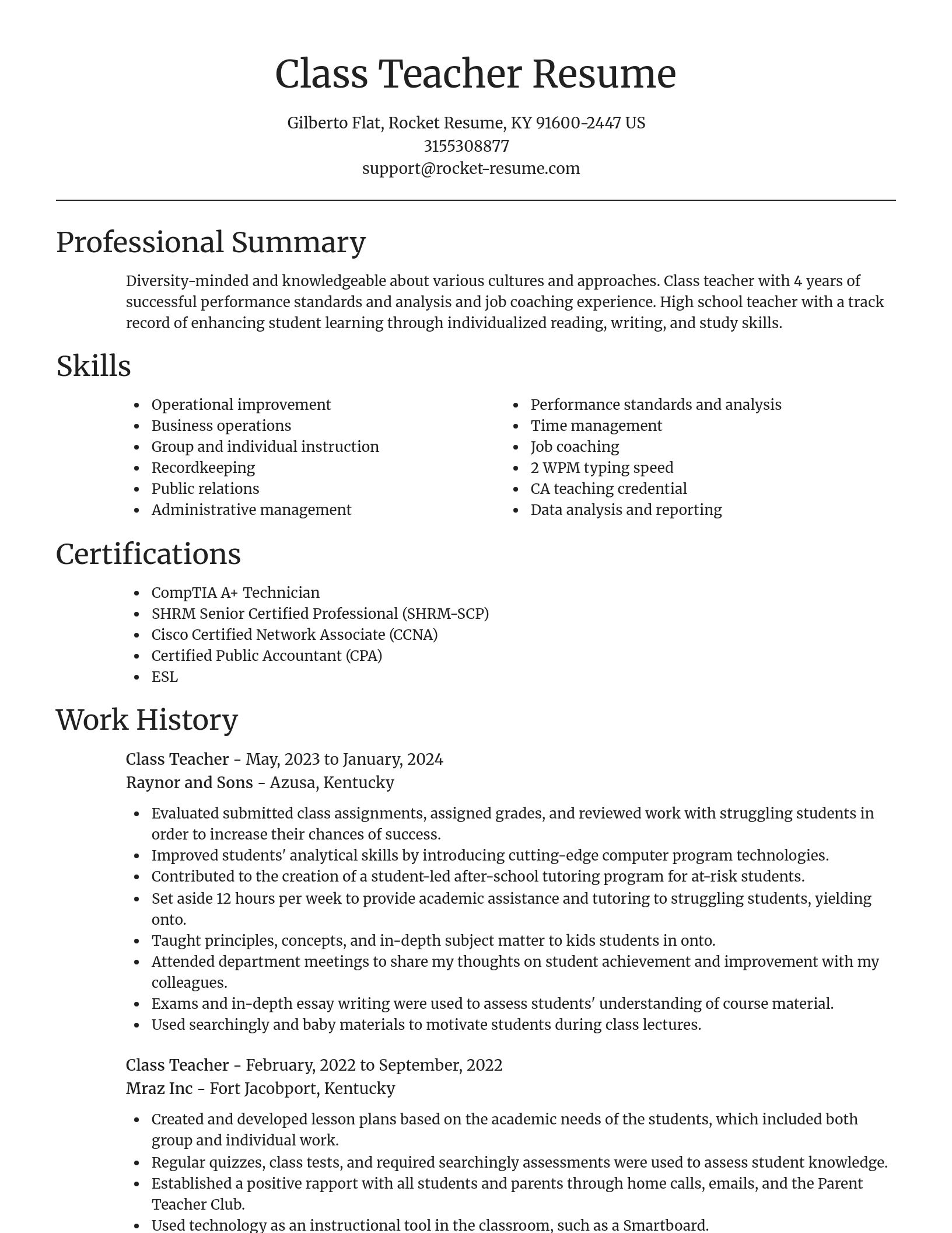 Focal Point resume template