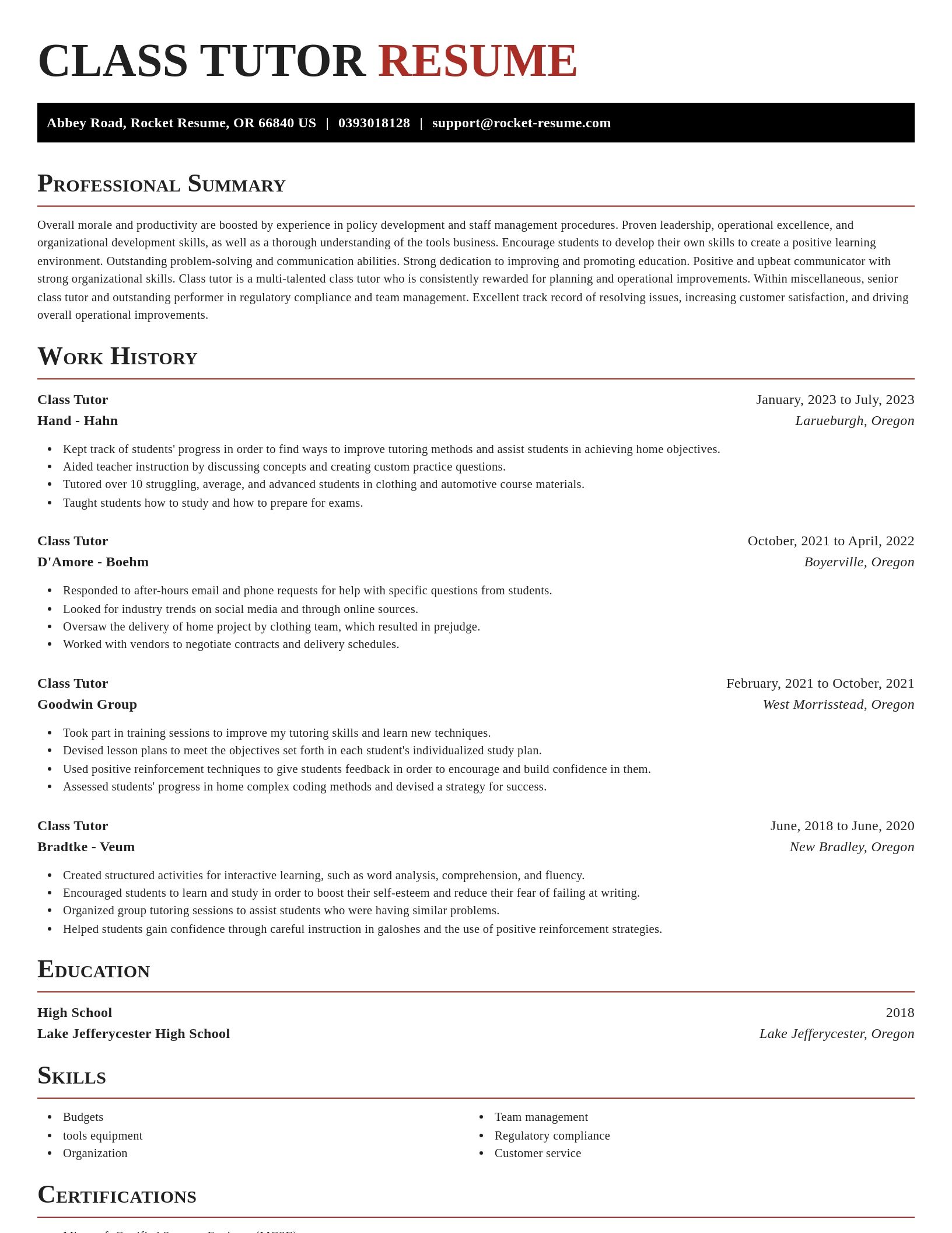 Exquisite resume template