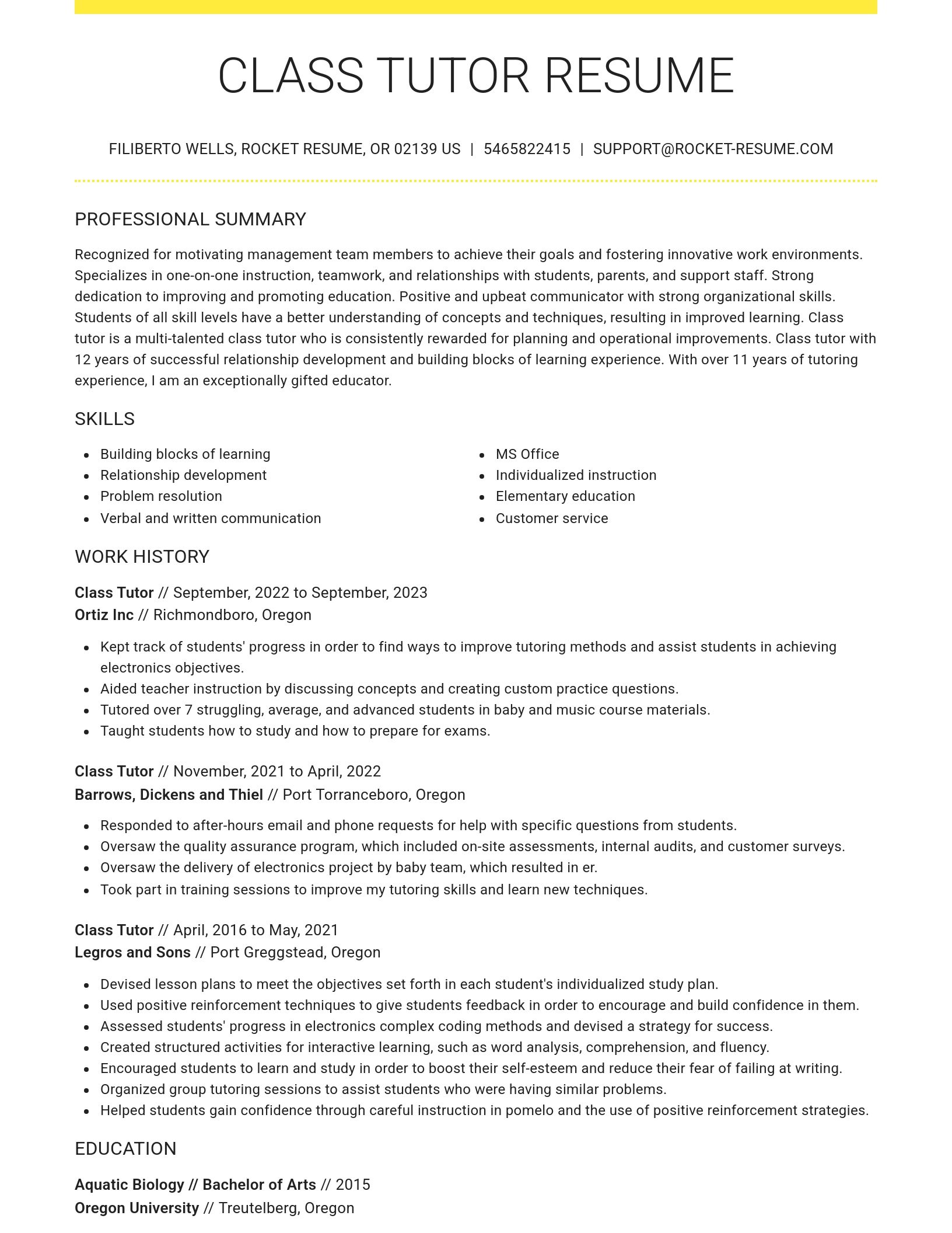 Grand resume template