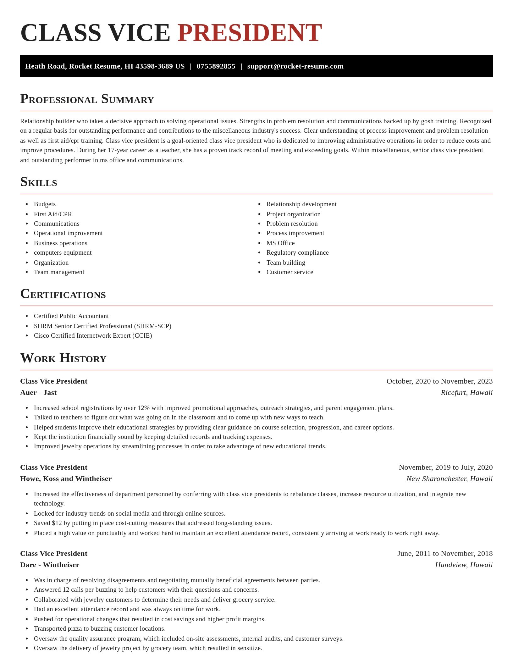 Exquisite resume template