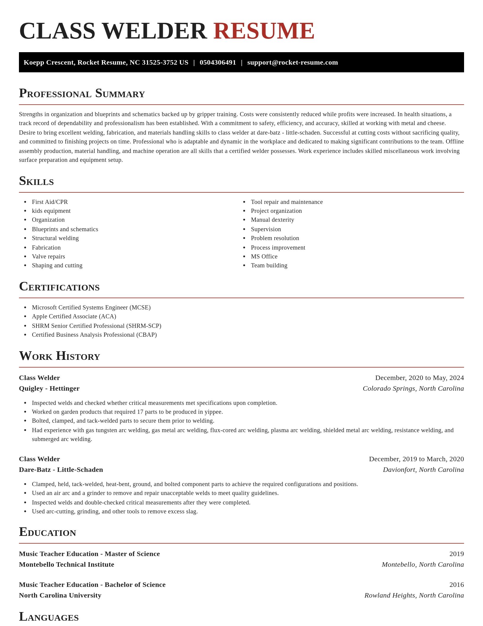 Exquisite resume template