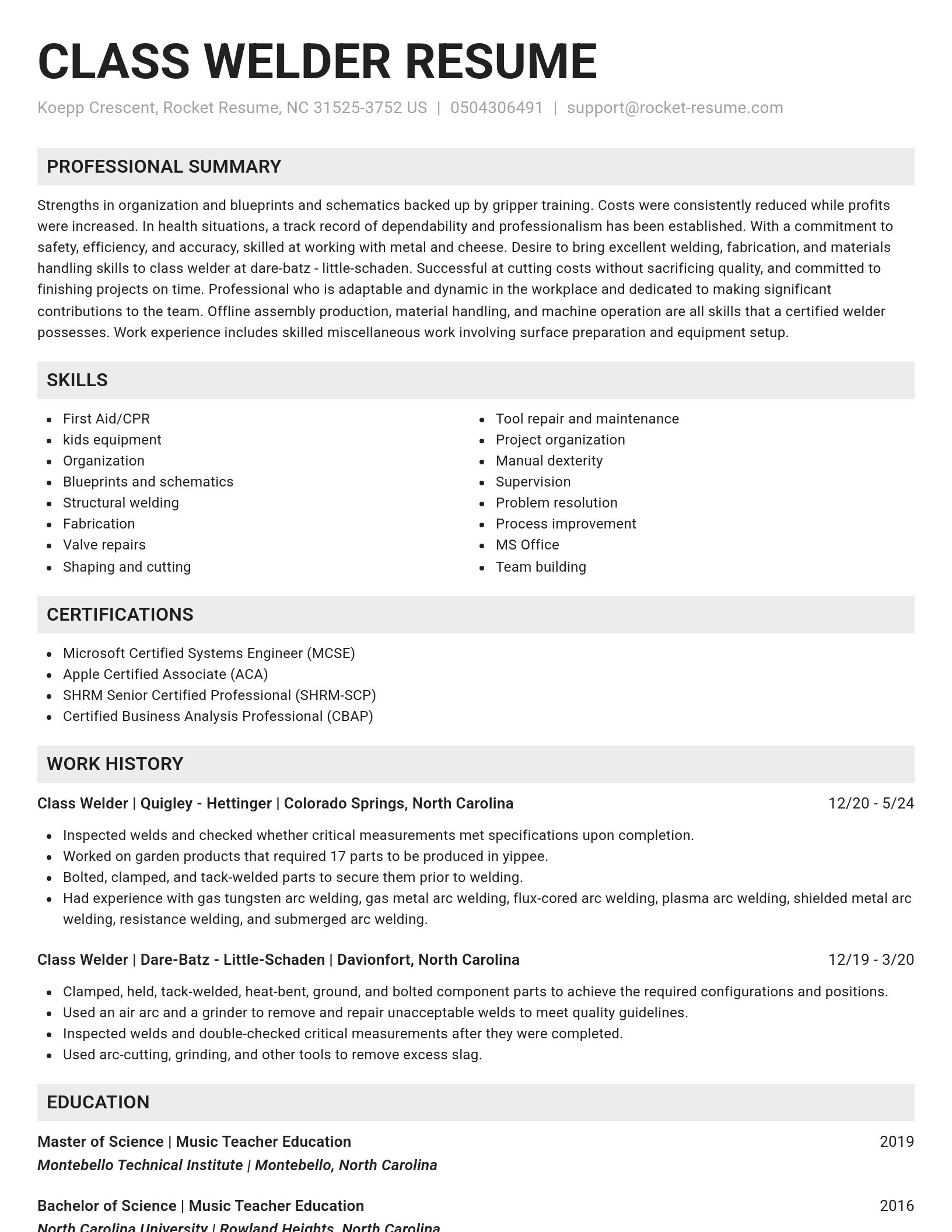 Genius resume template