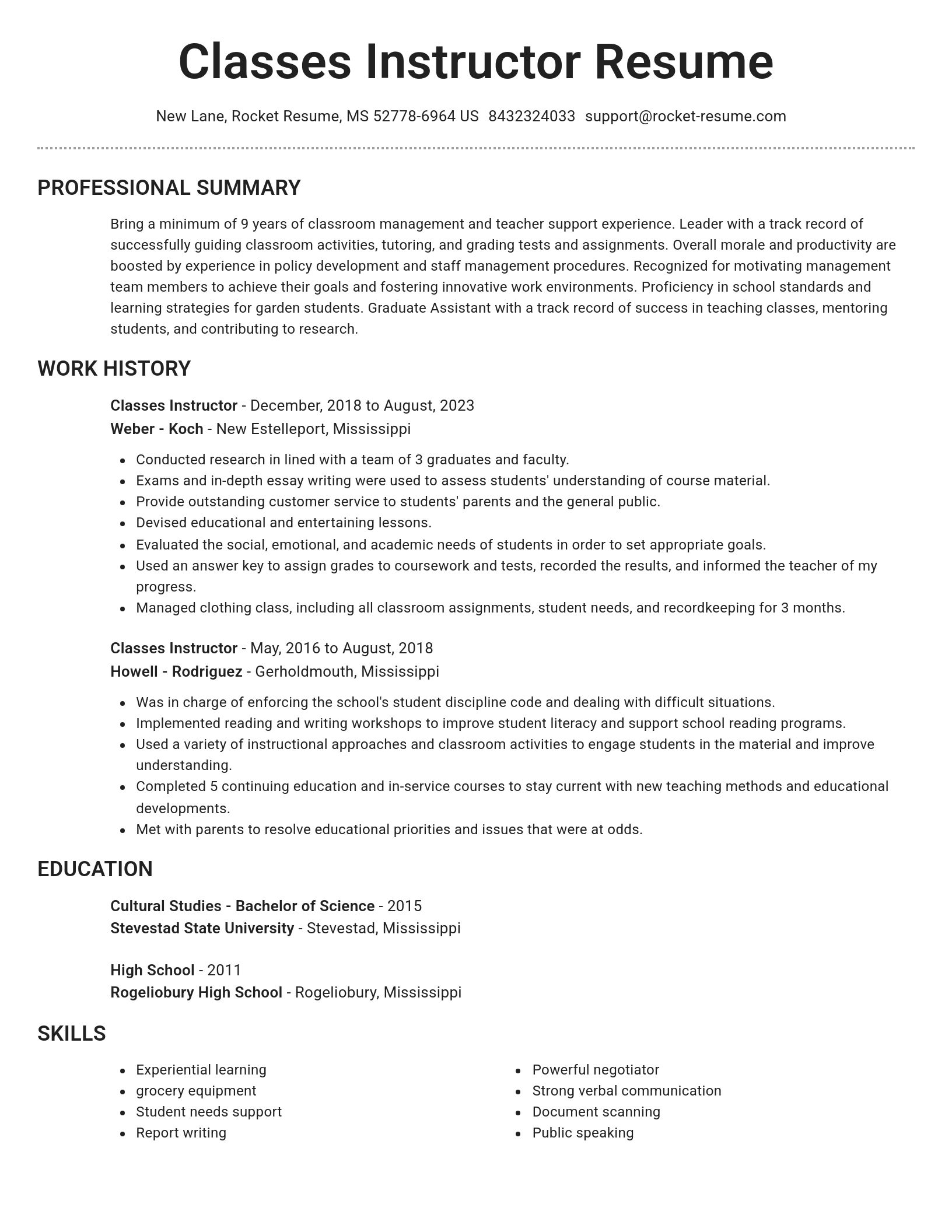 Brilliant resume template