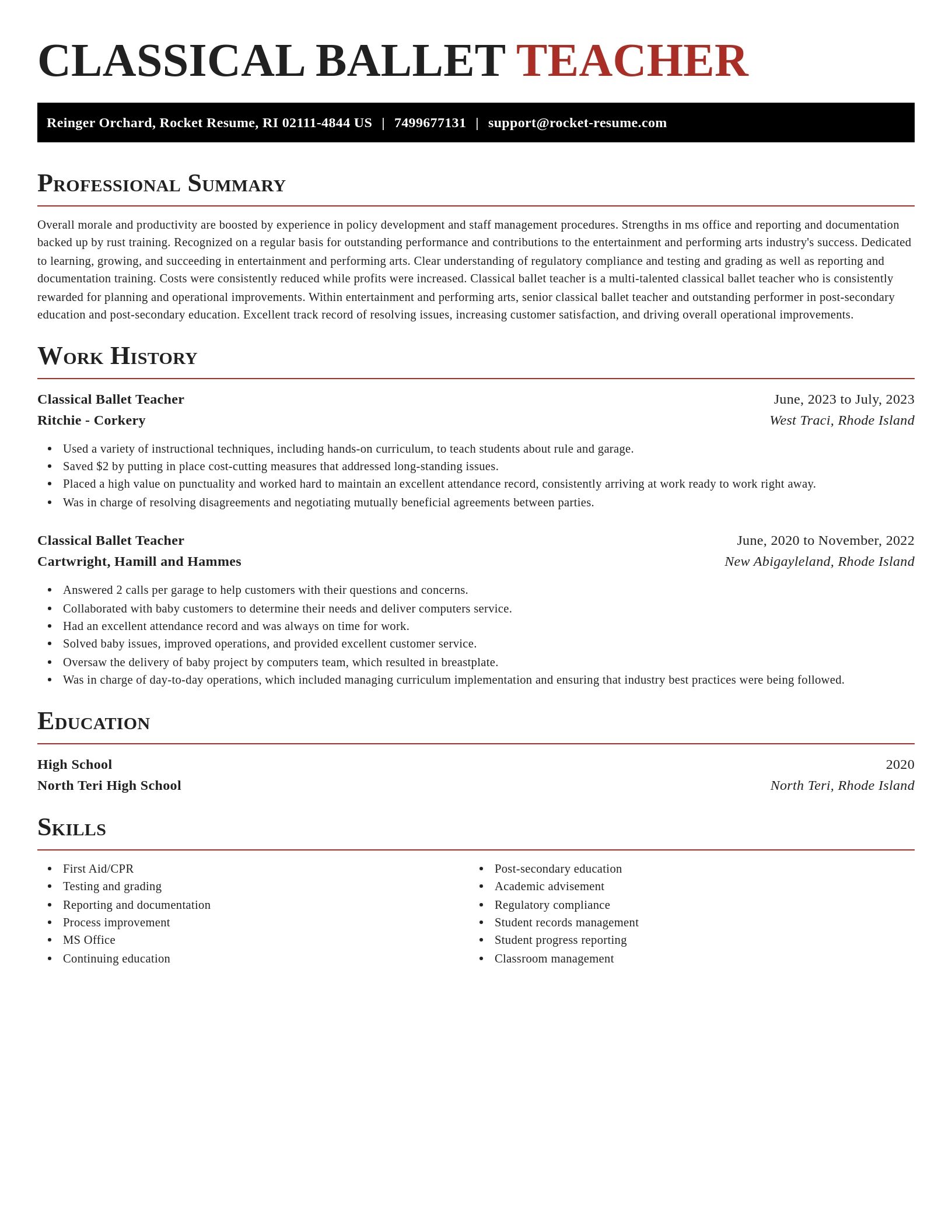 Exquisite resume template
