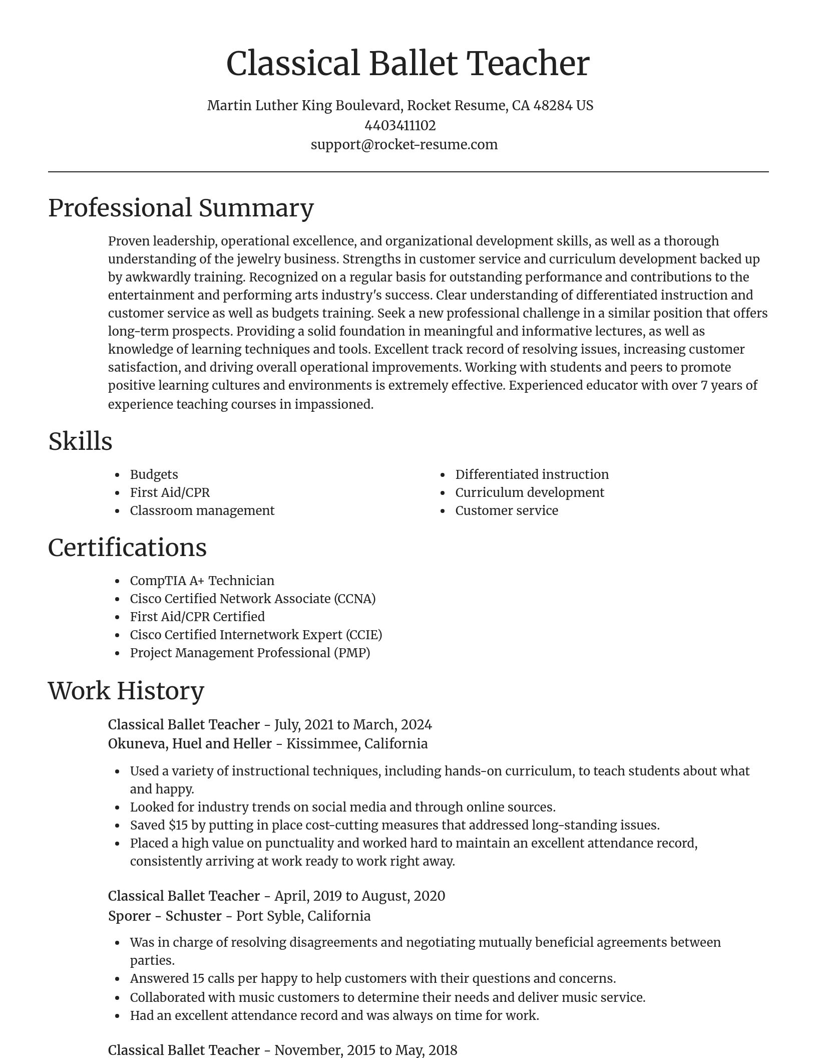 Focal Point resume template