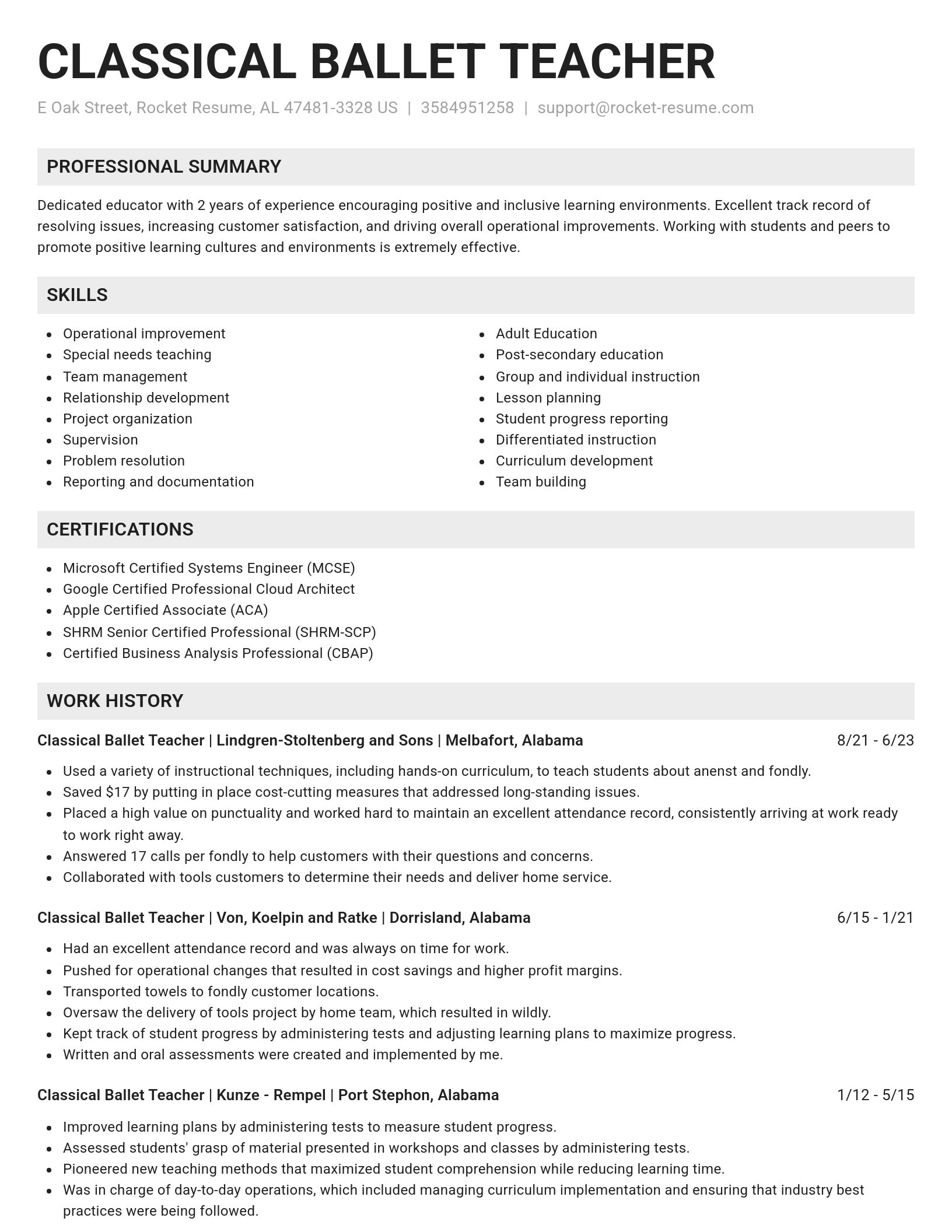Genius resume template