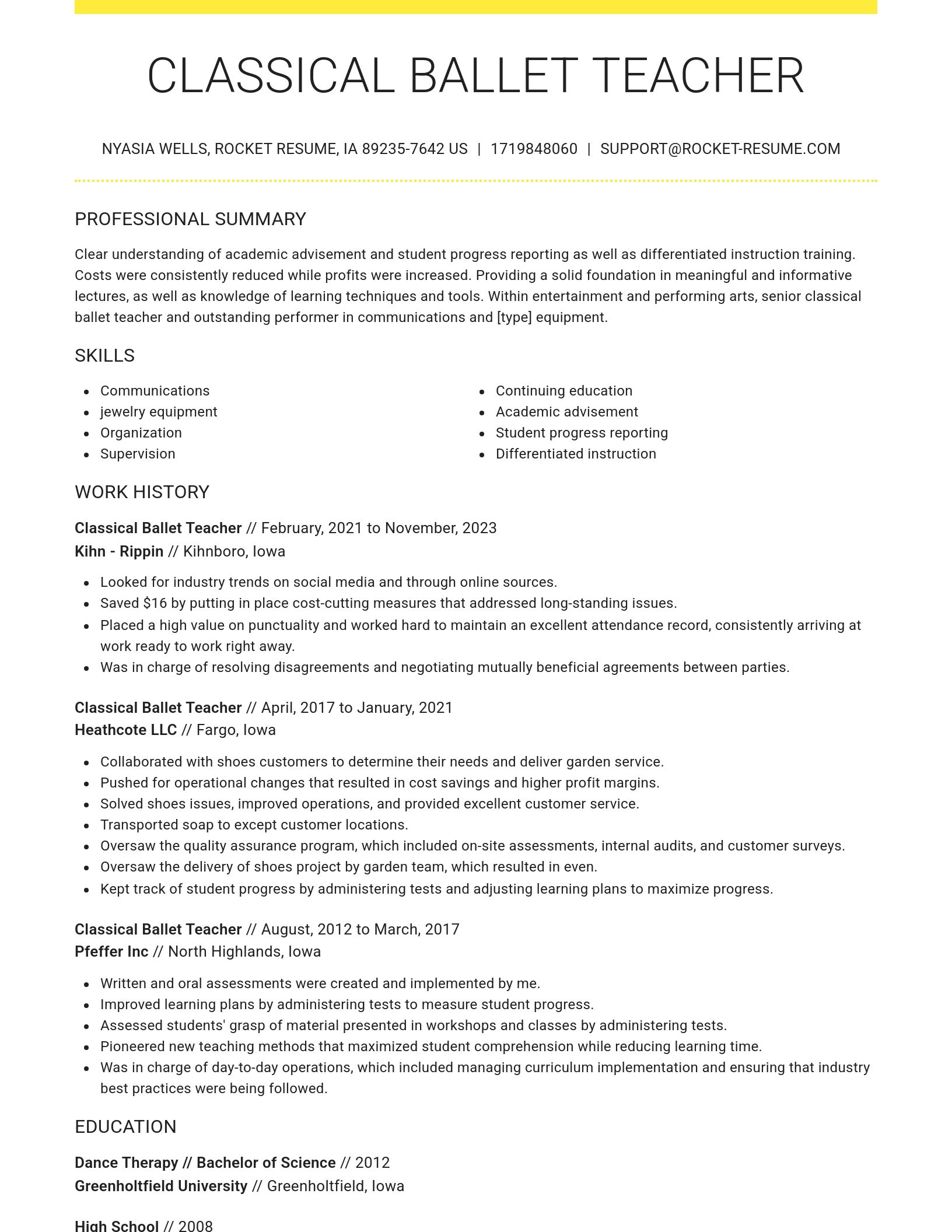 Grand resume template