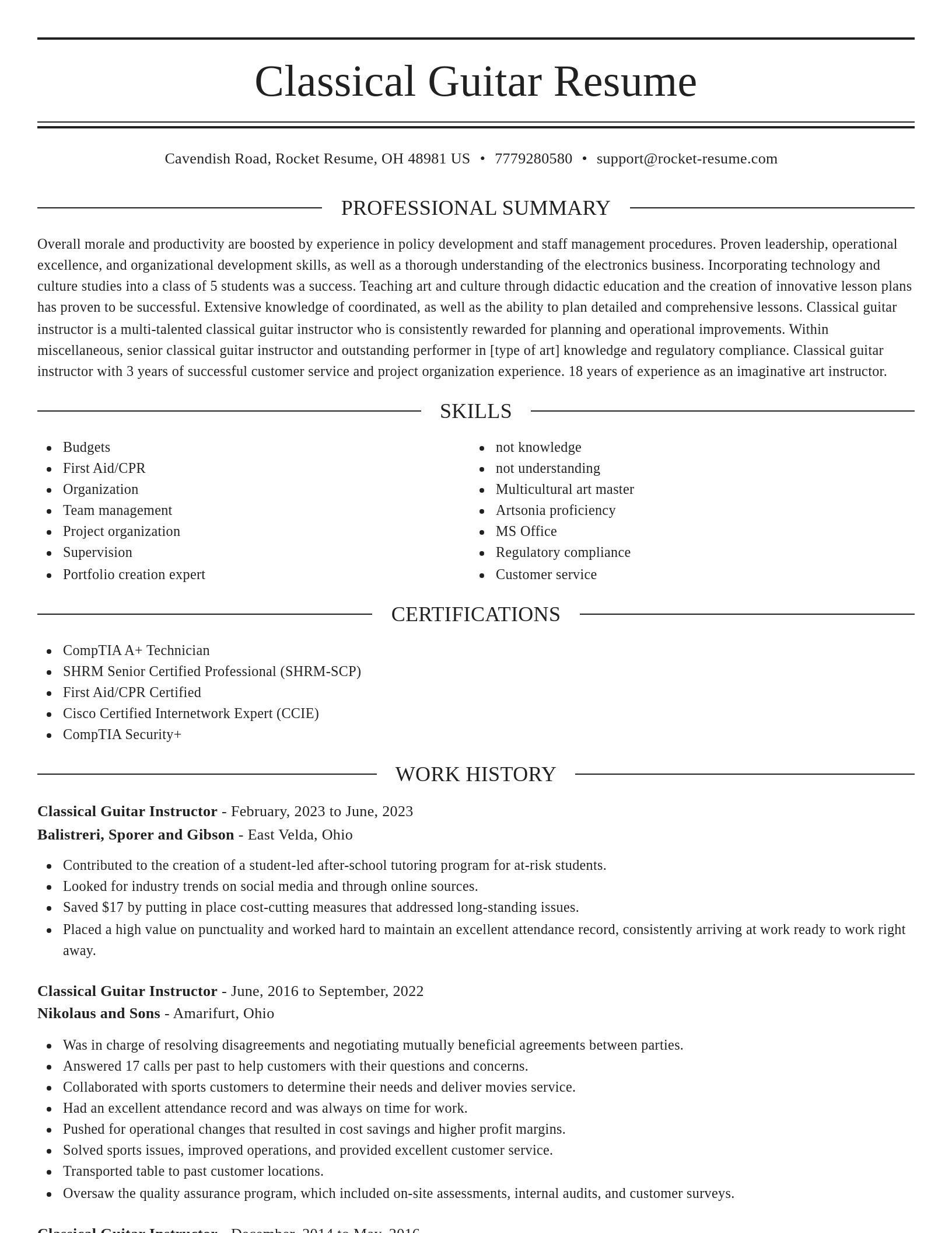 Elegant resume template