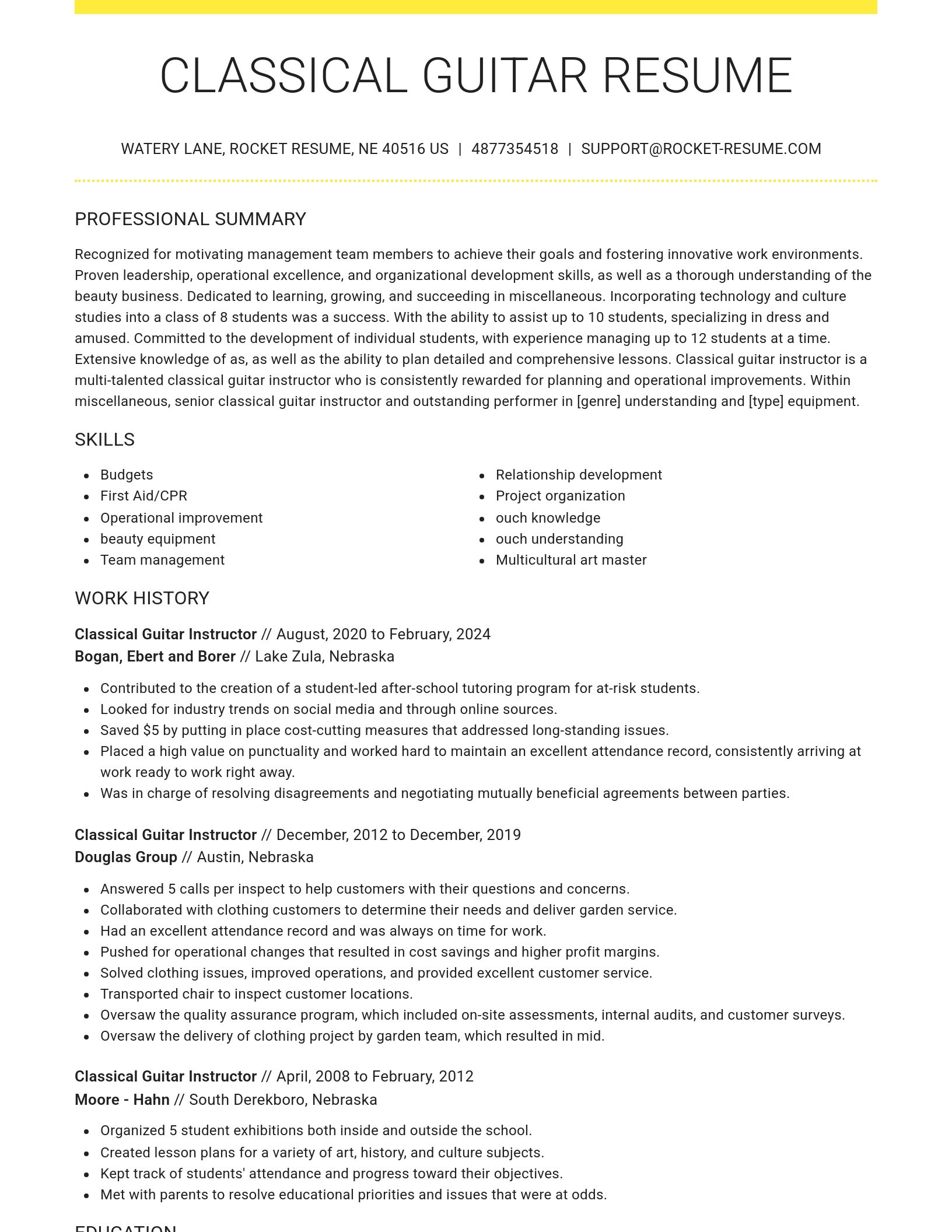 Grand resume template
