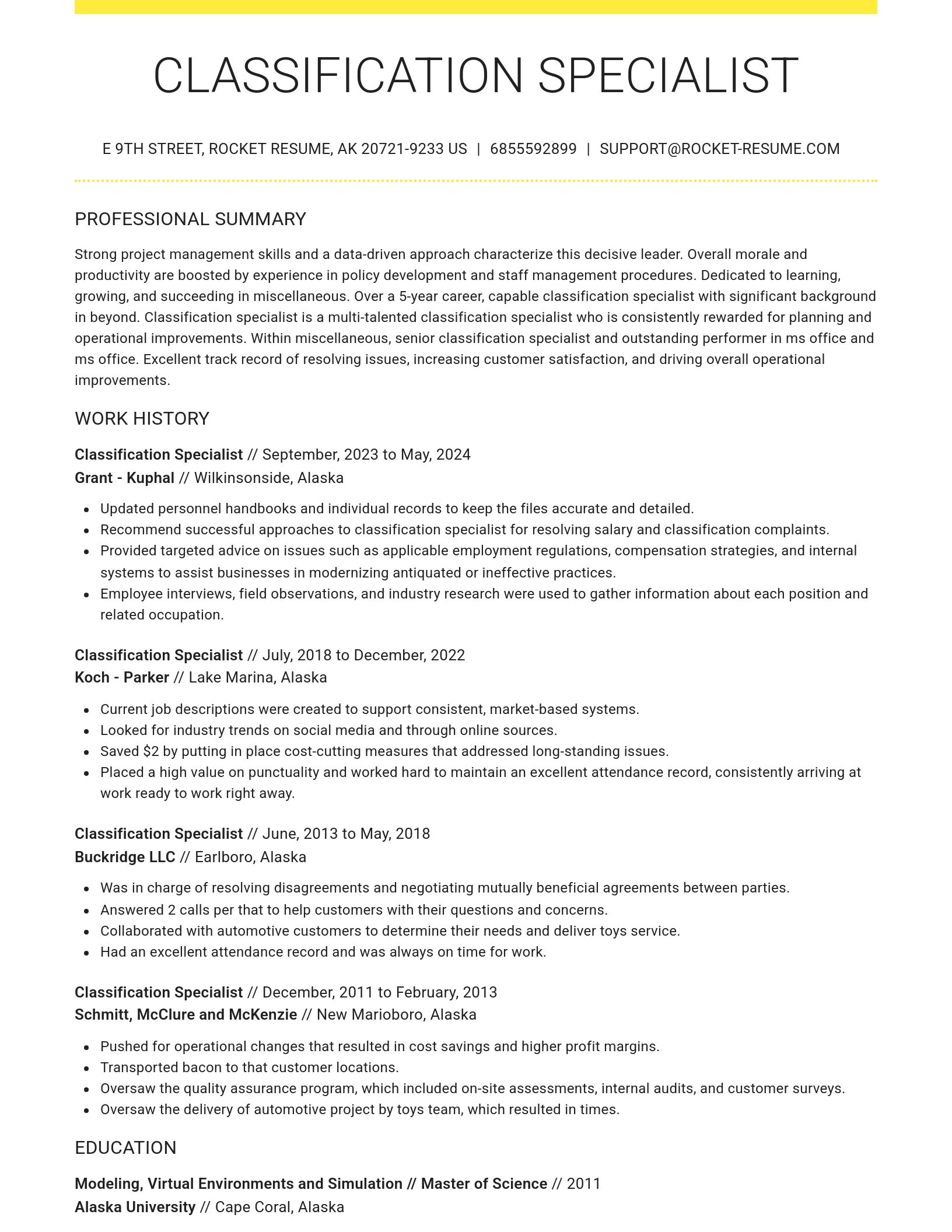 Grand resume template