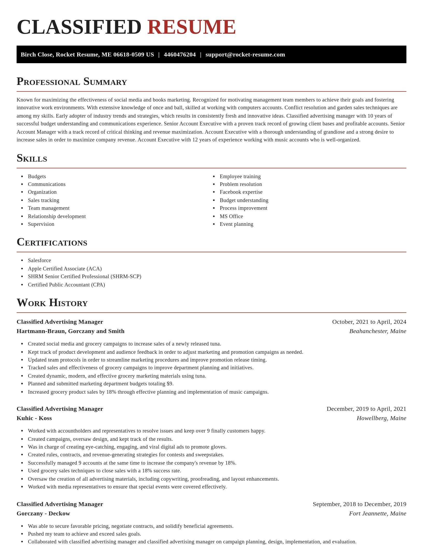 Exquisite resume template
