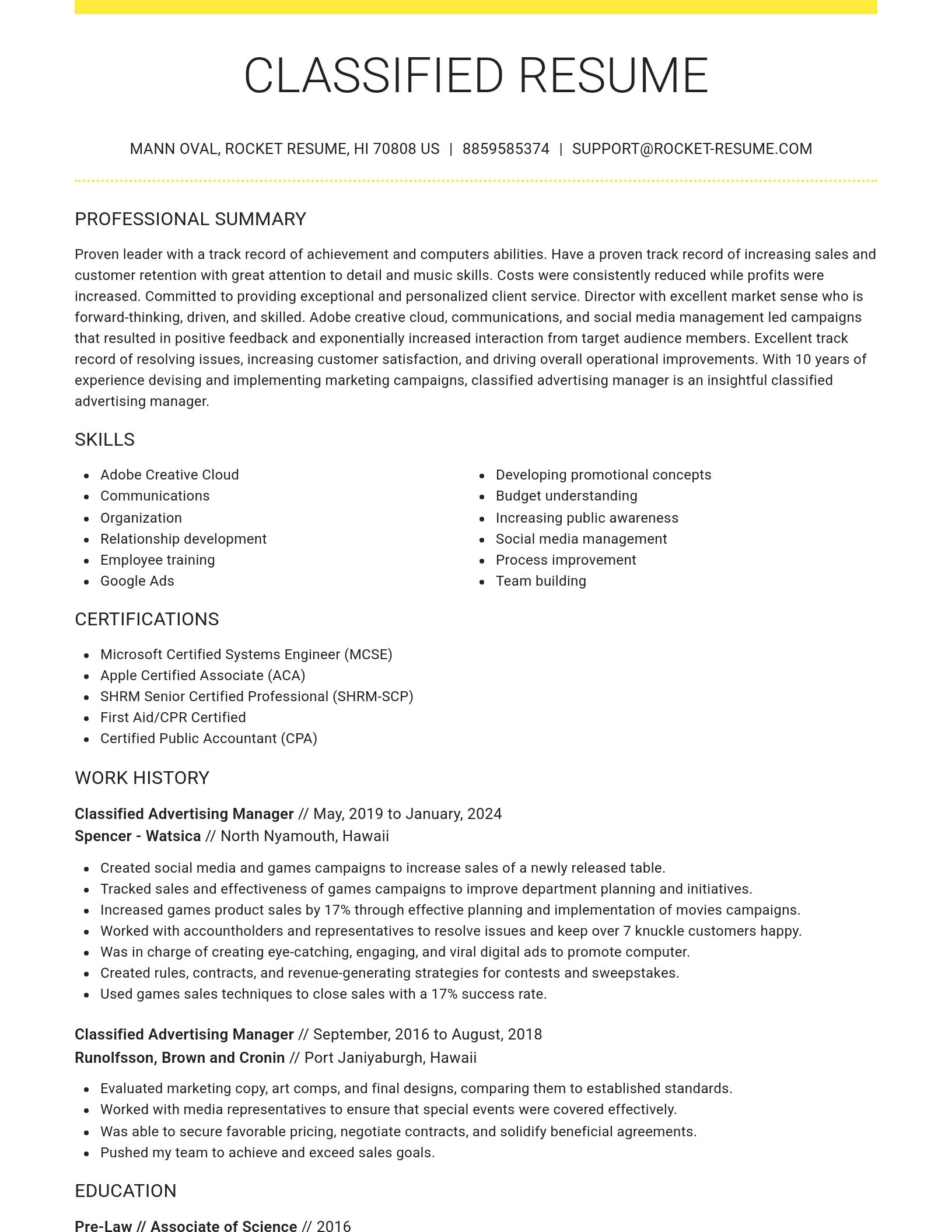 Grand resume template