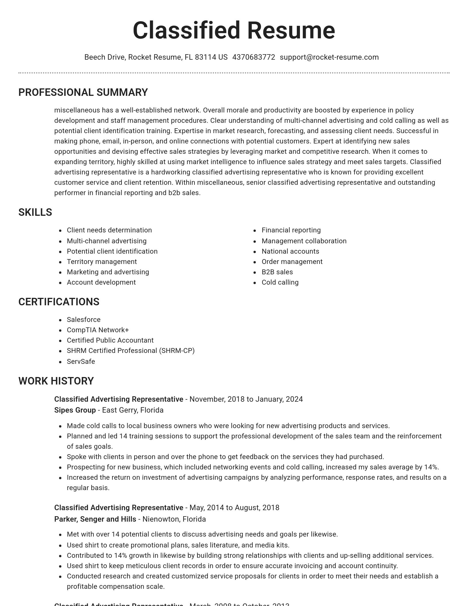 Brilliant resume template