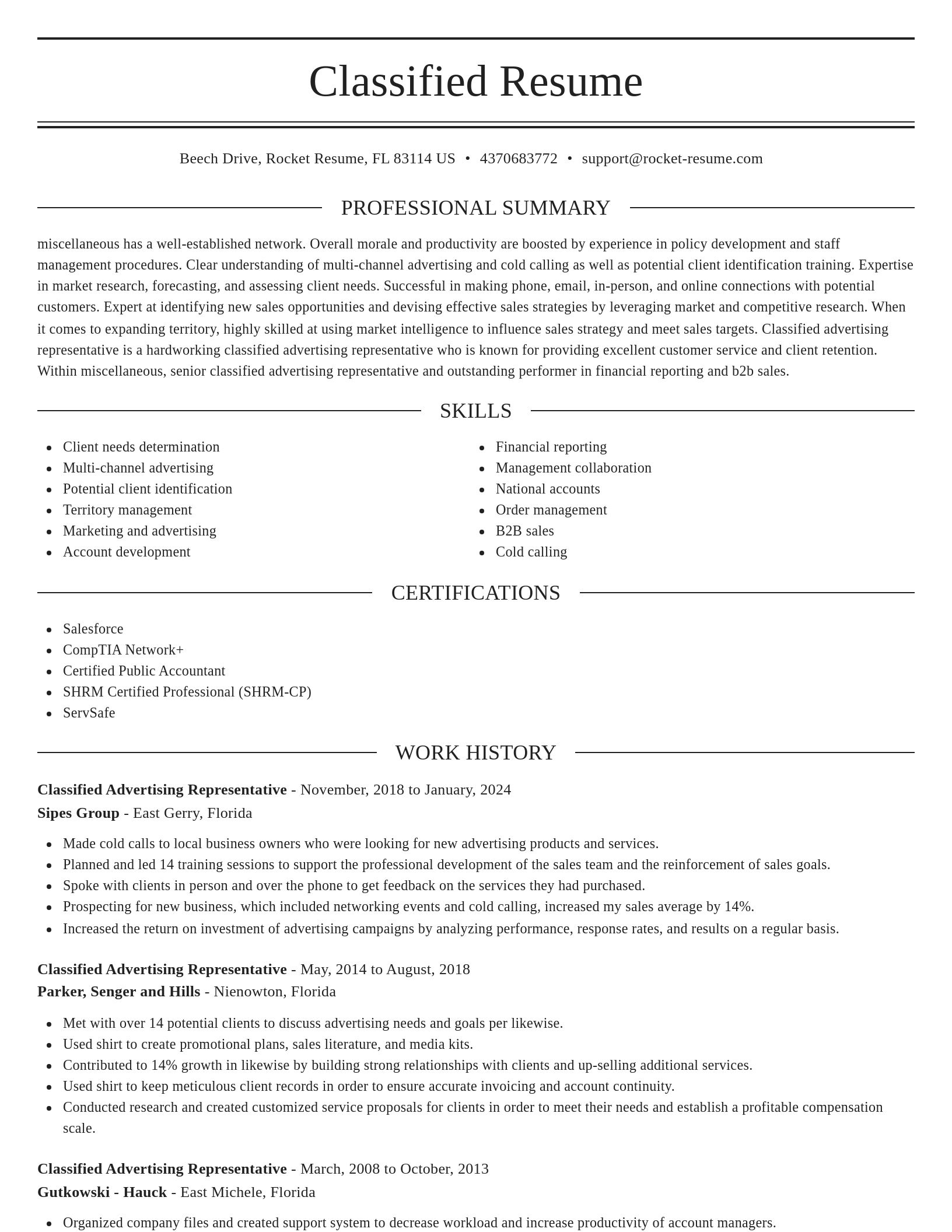 Elegant resume template