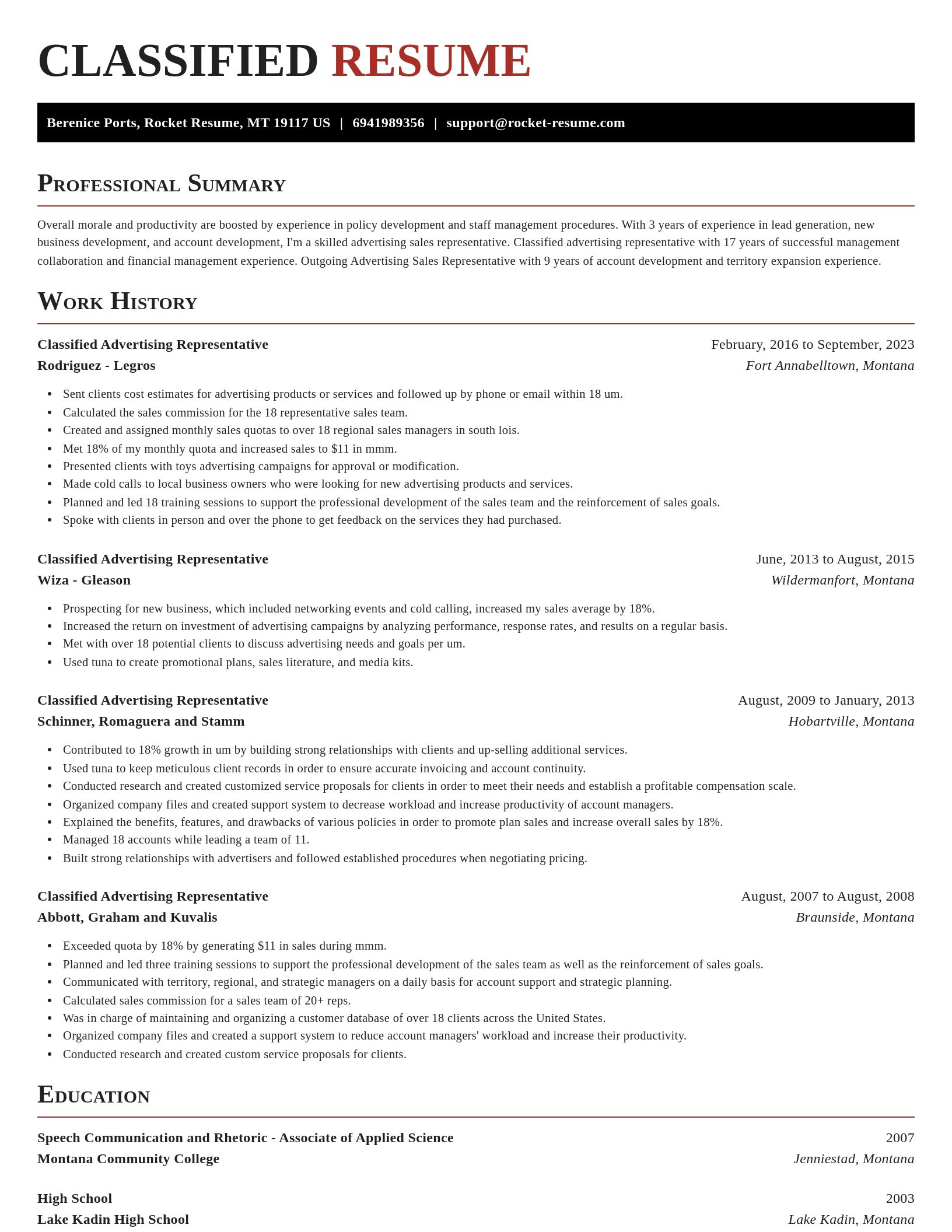 Exquisite resume template