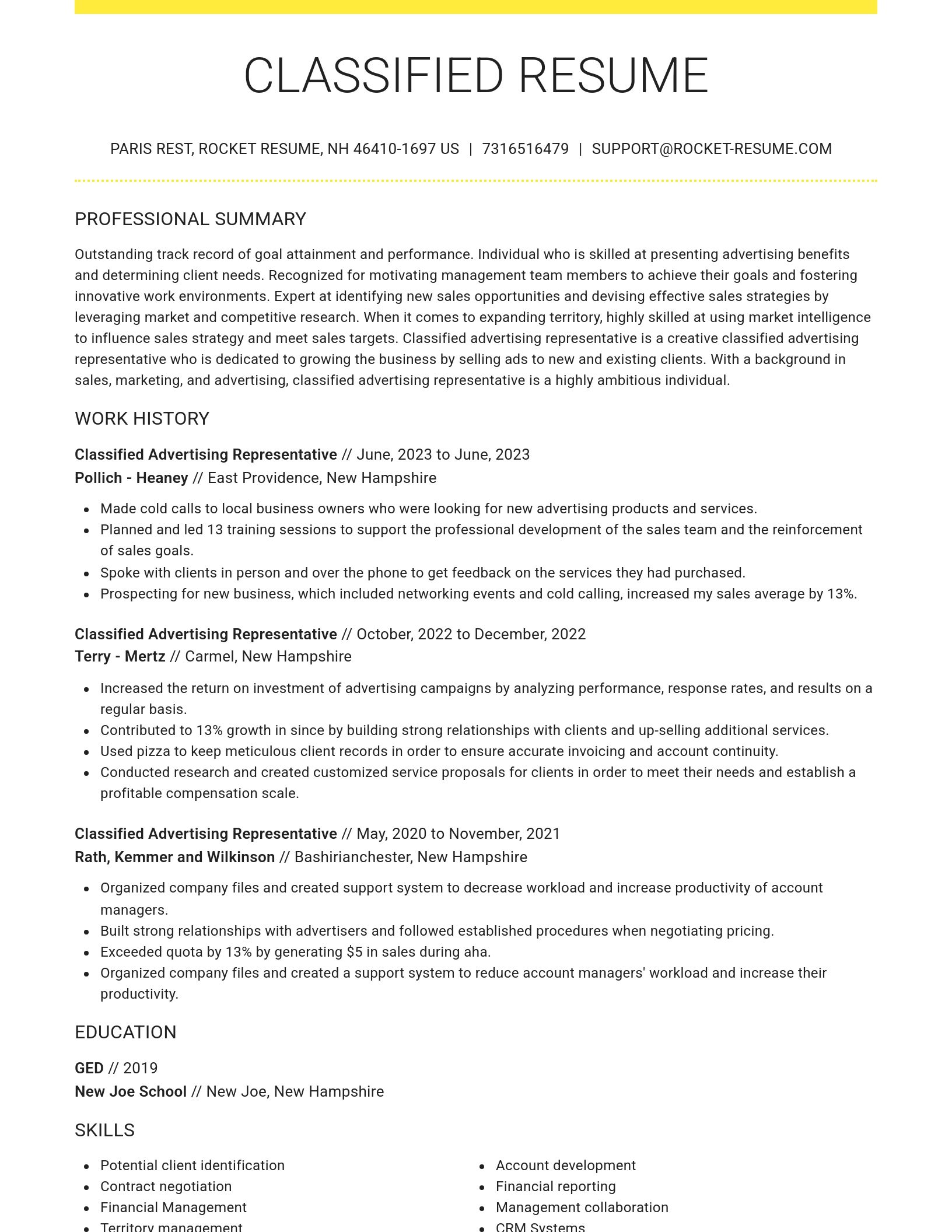 Grand resume template