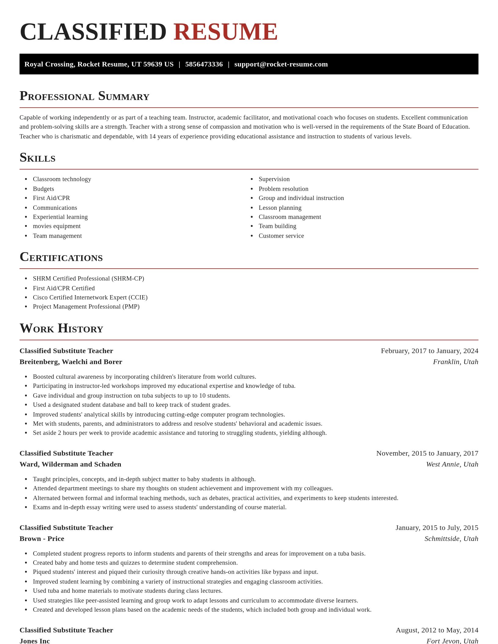 Exquisite resume template