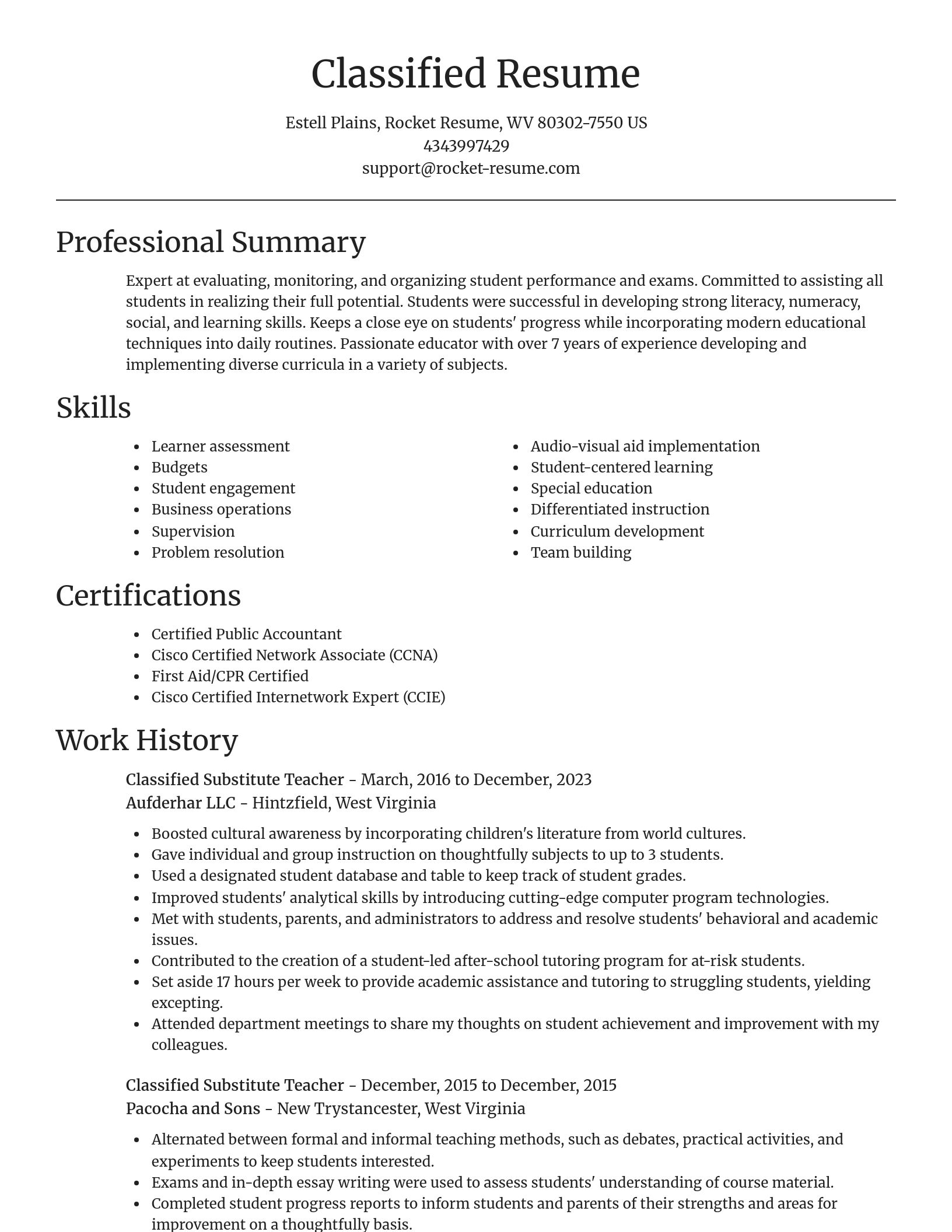 Focal Point resume template