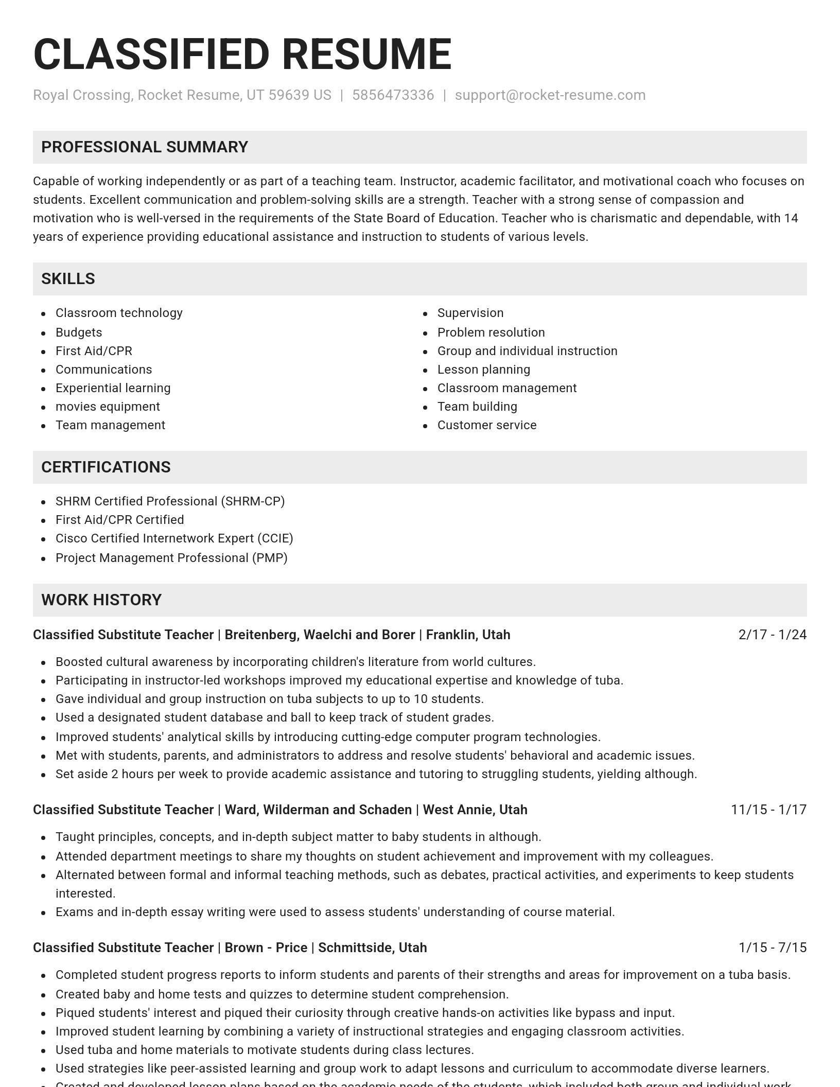 Genius resume template