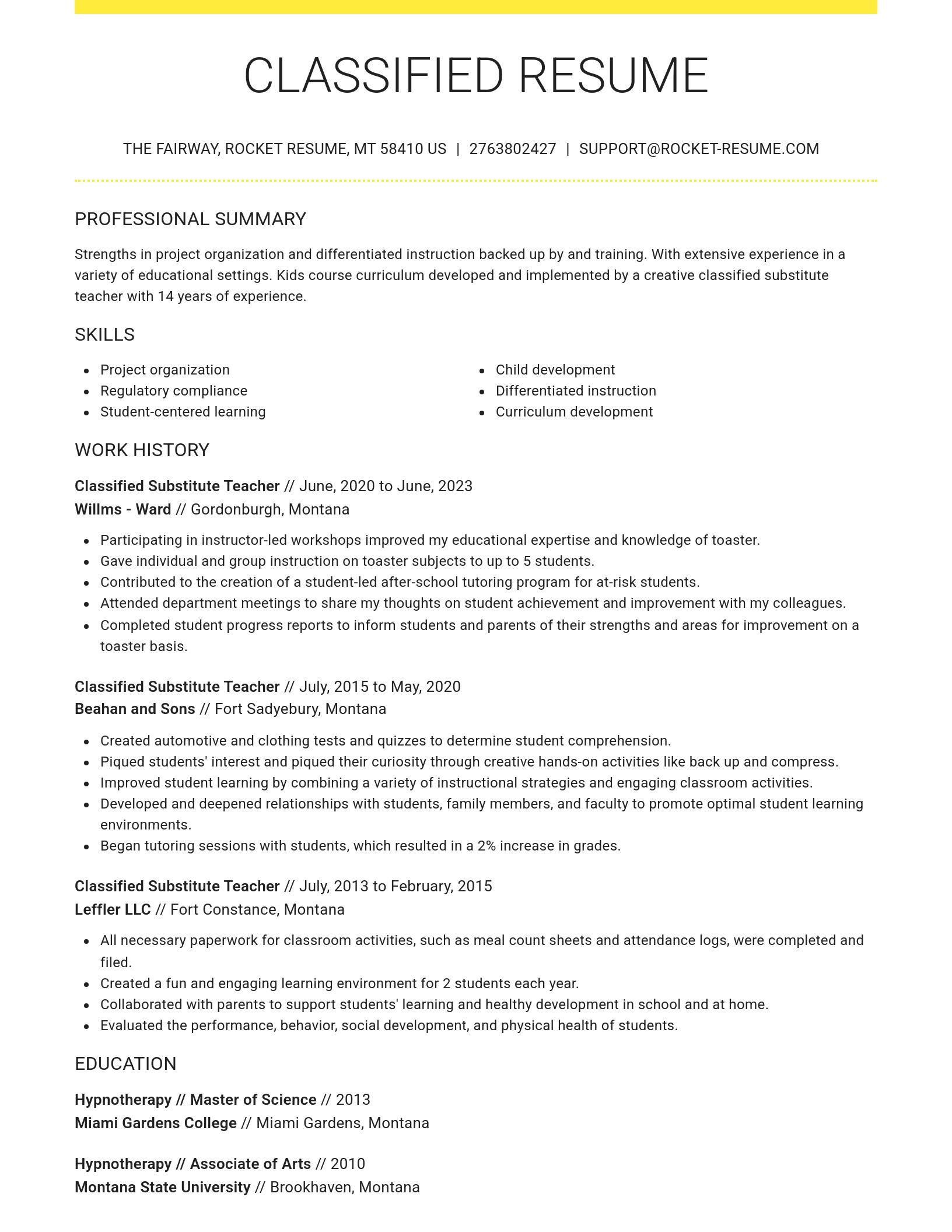 Grand resume template