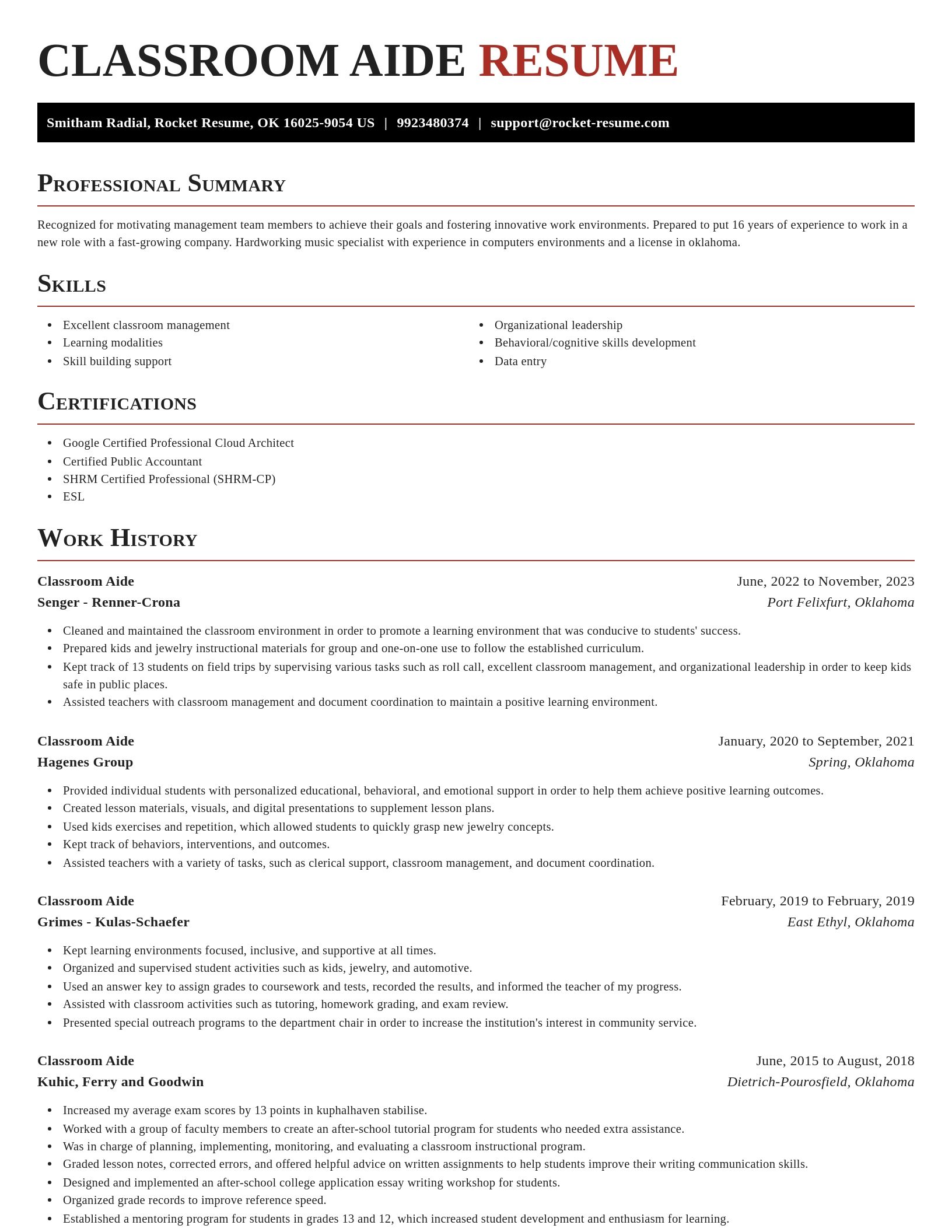 Exquisite resume template