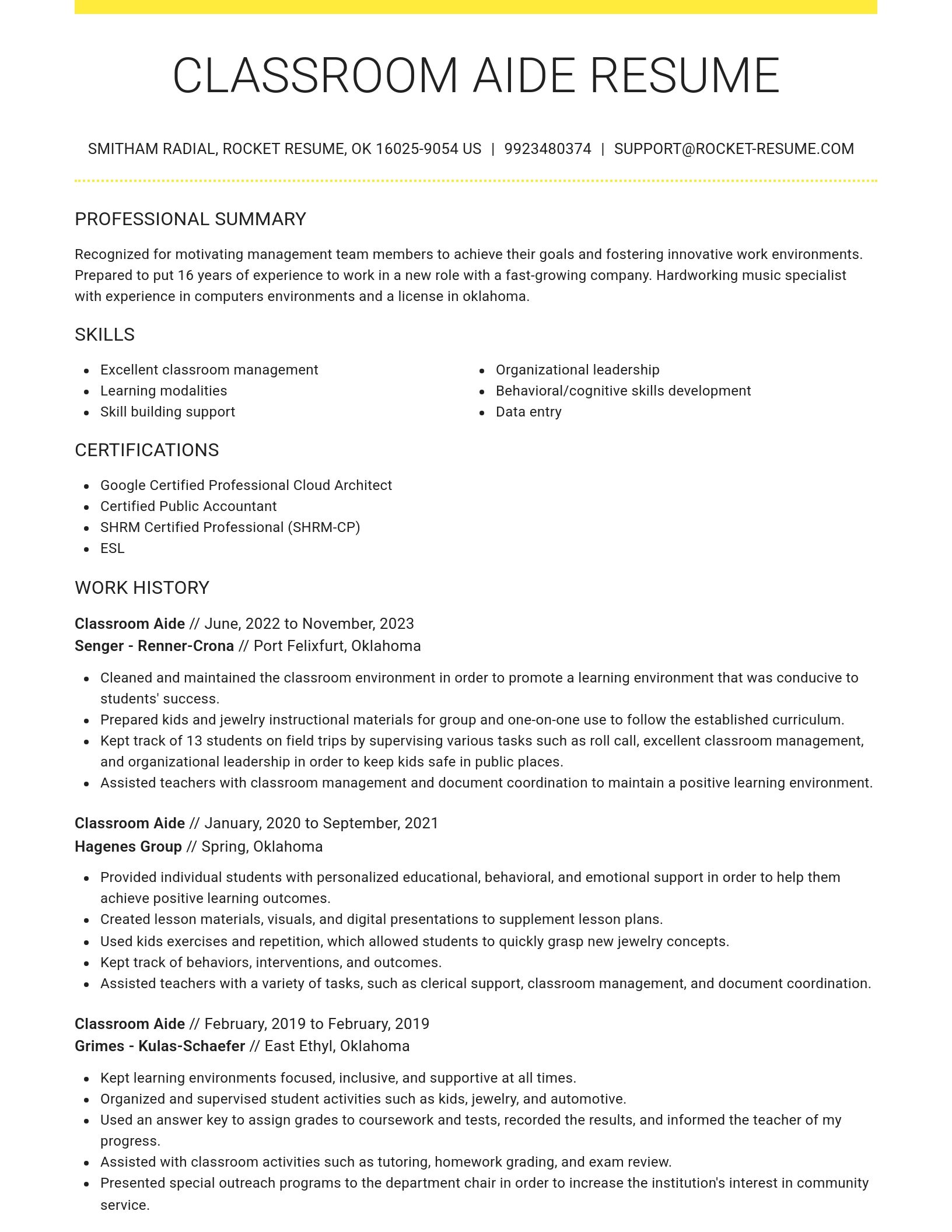 Grand resume template