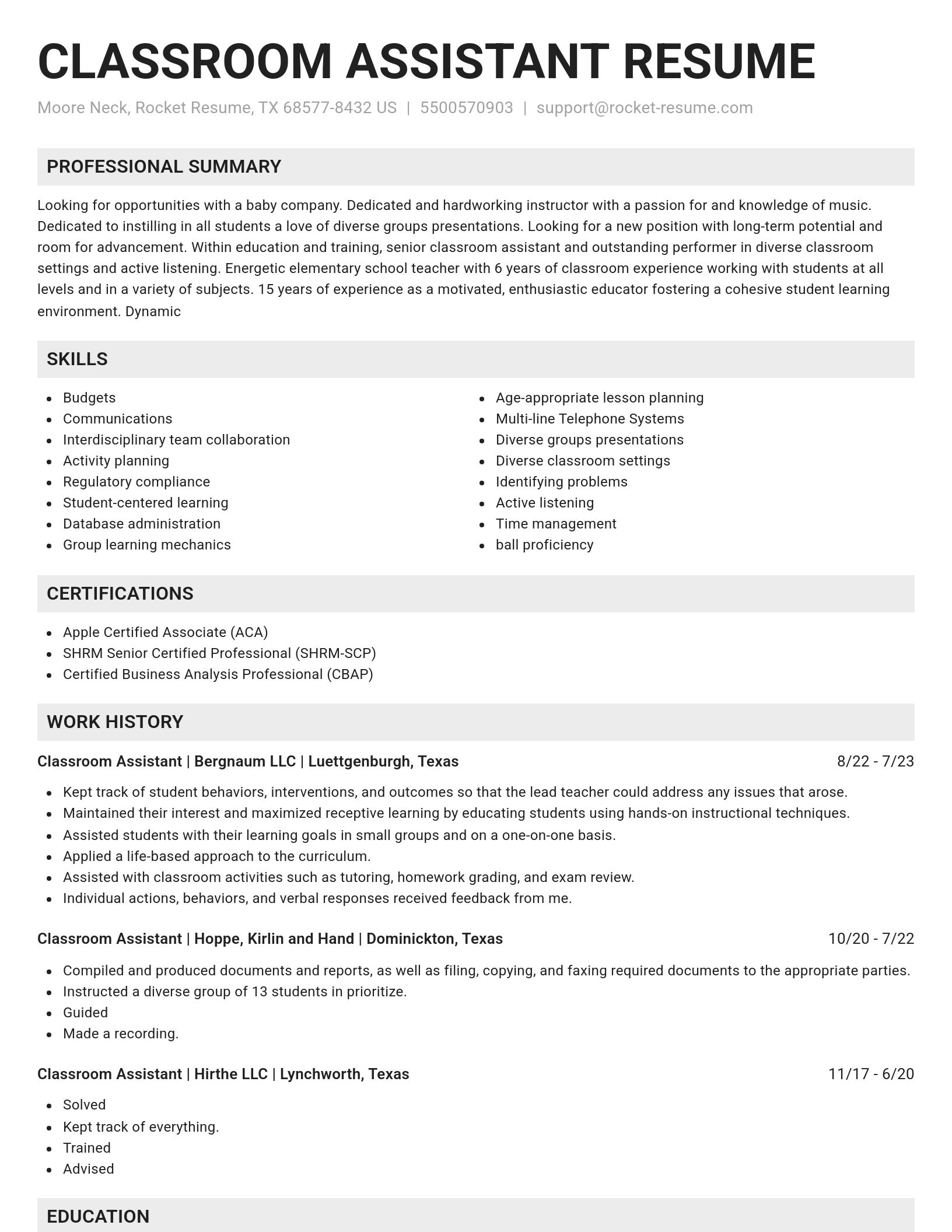 Genius resume template