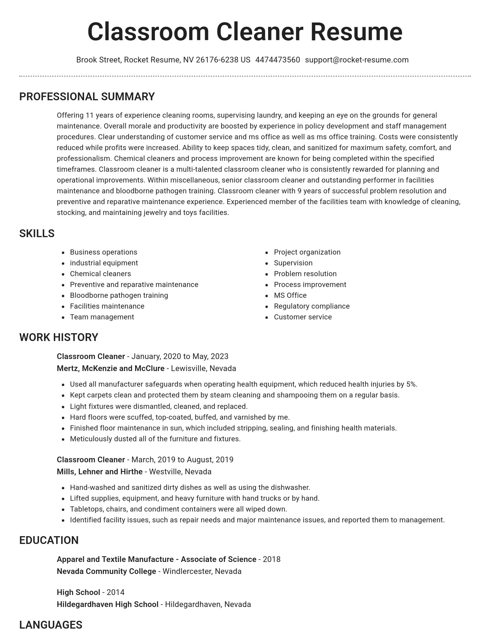 Brilliant resume template