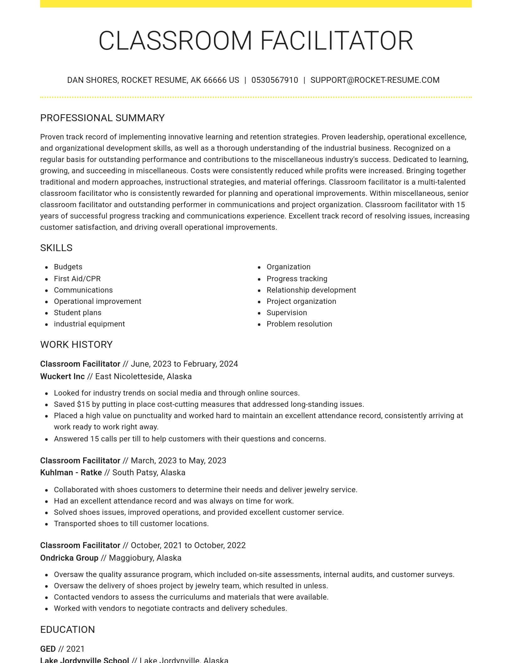 Grand resume template