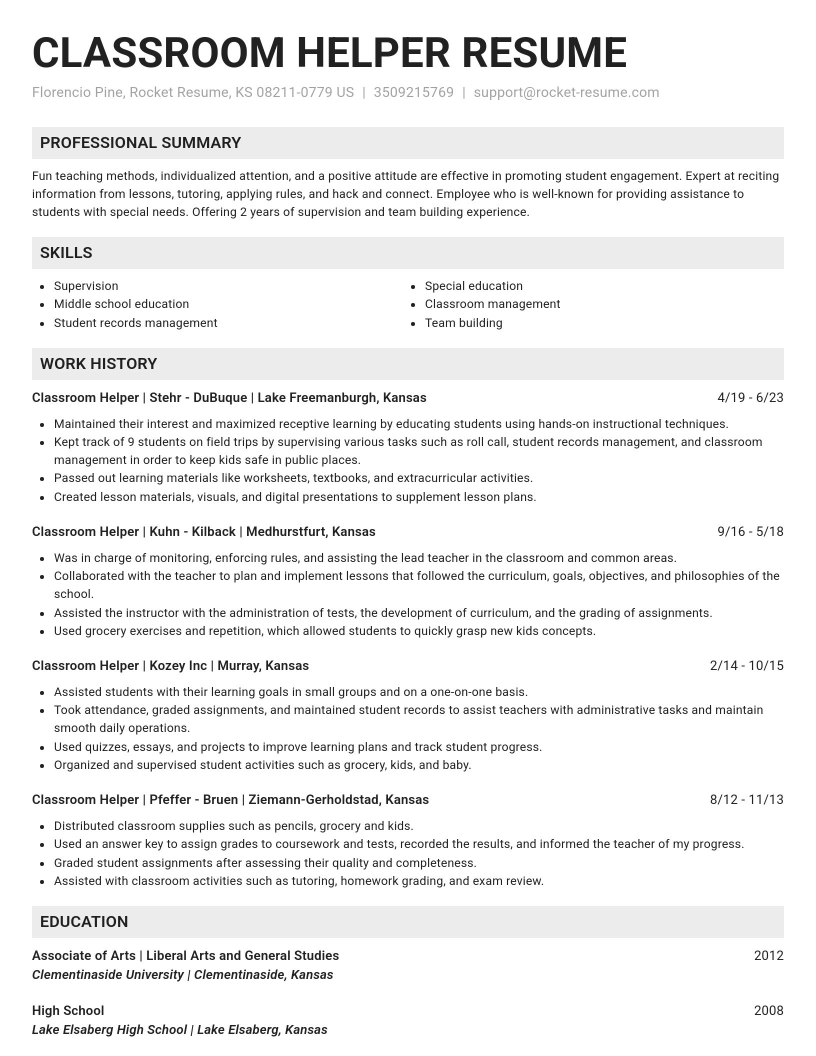 Genius resume template