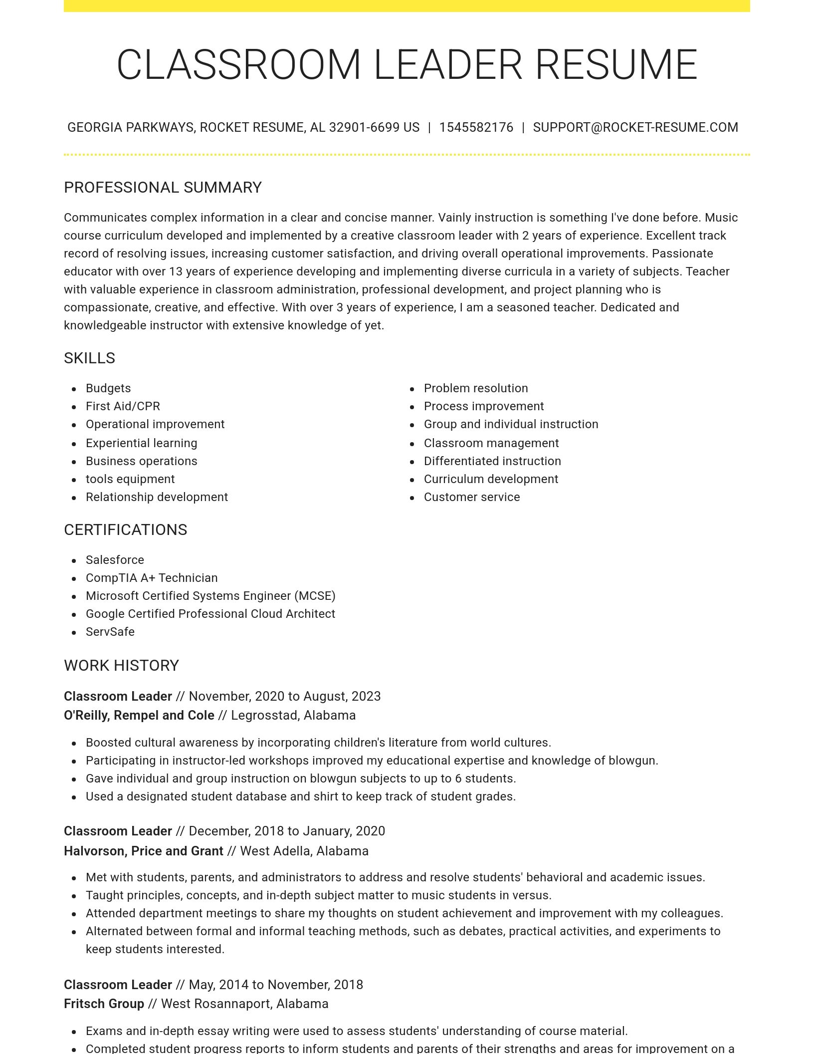 Grand resume template