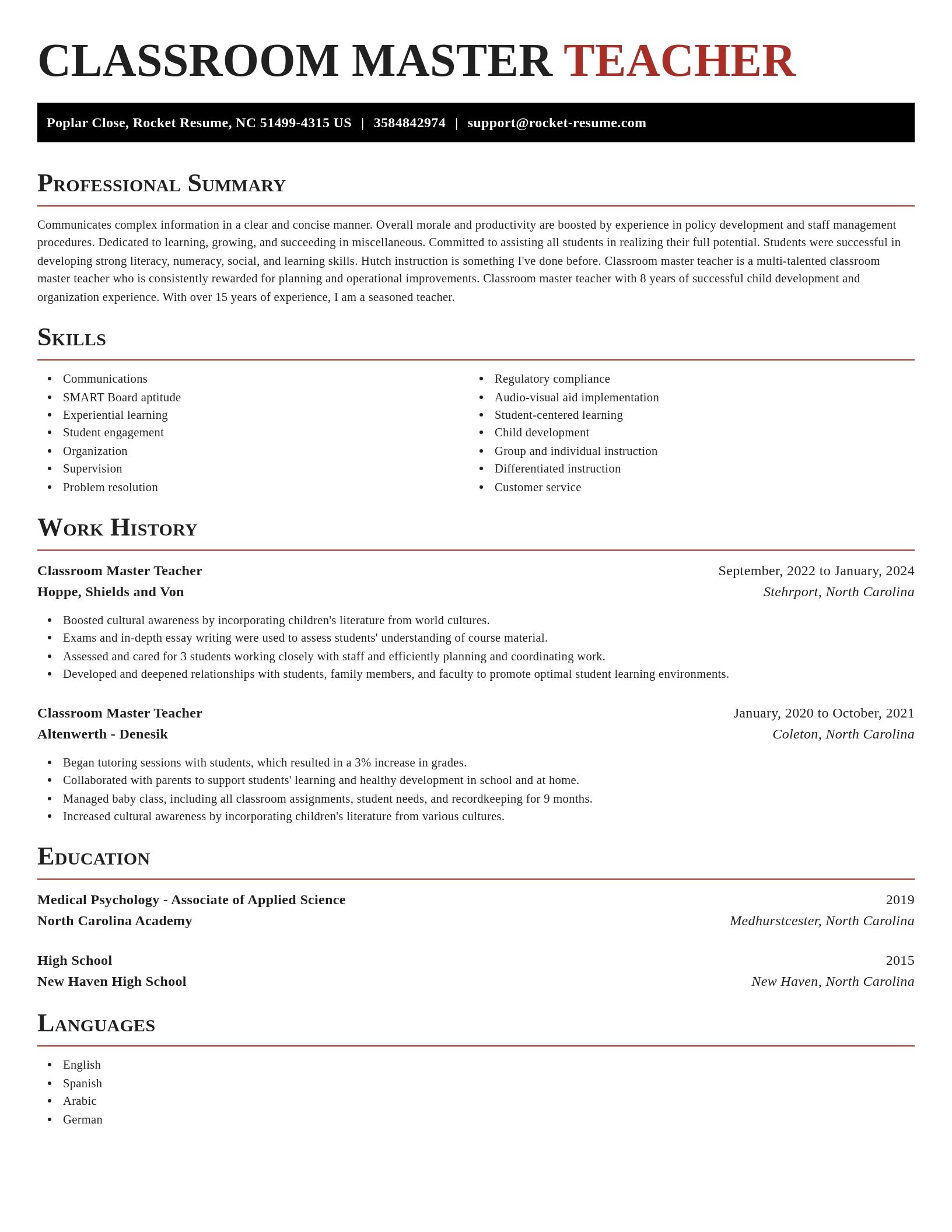 Exquisite resume template