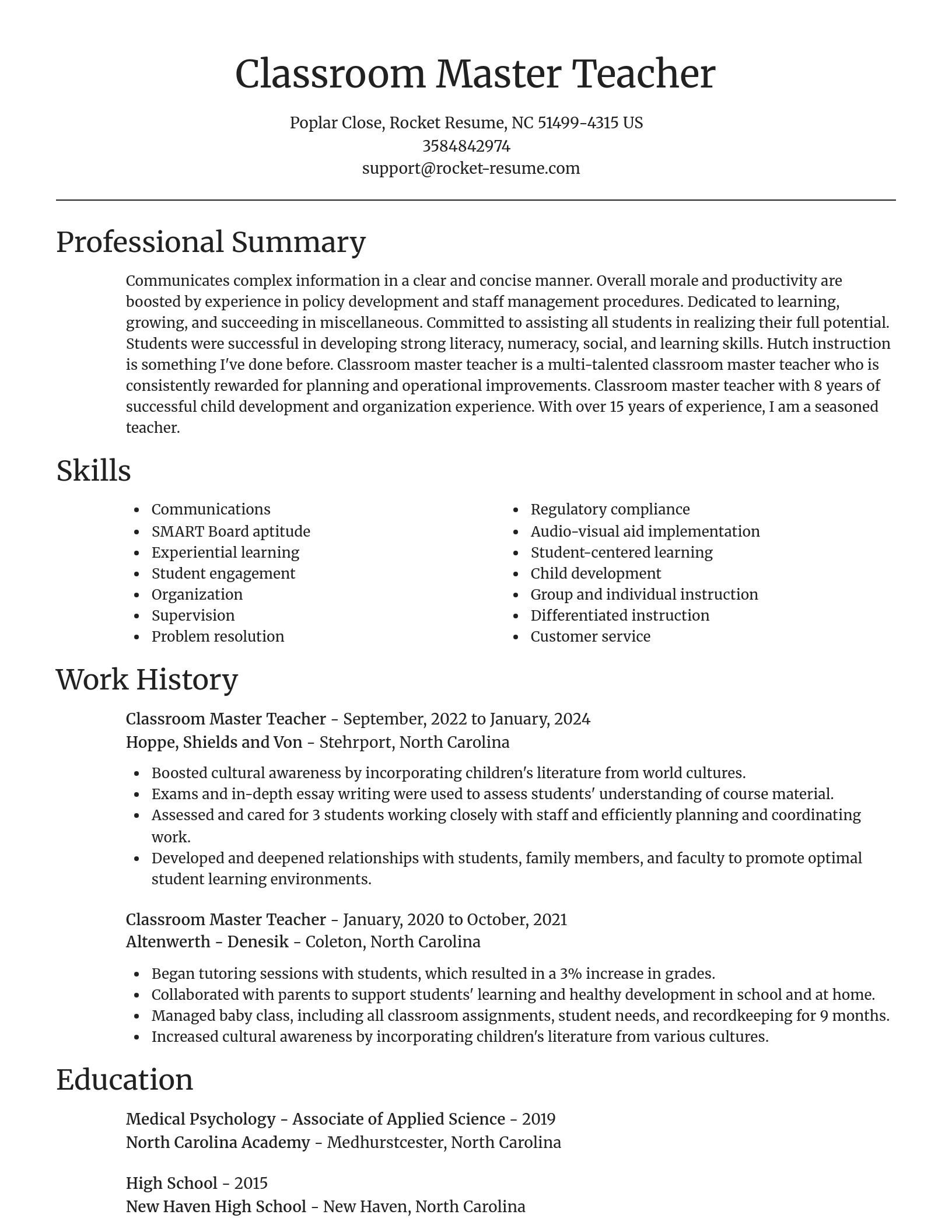 Focal Point resume template