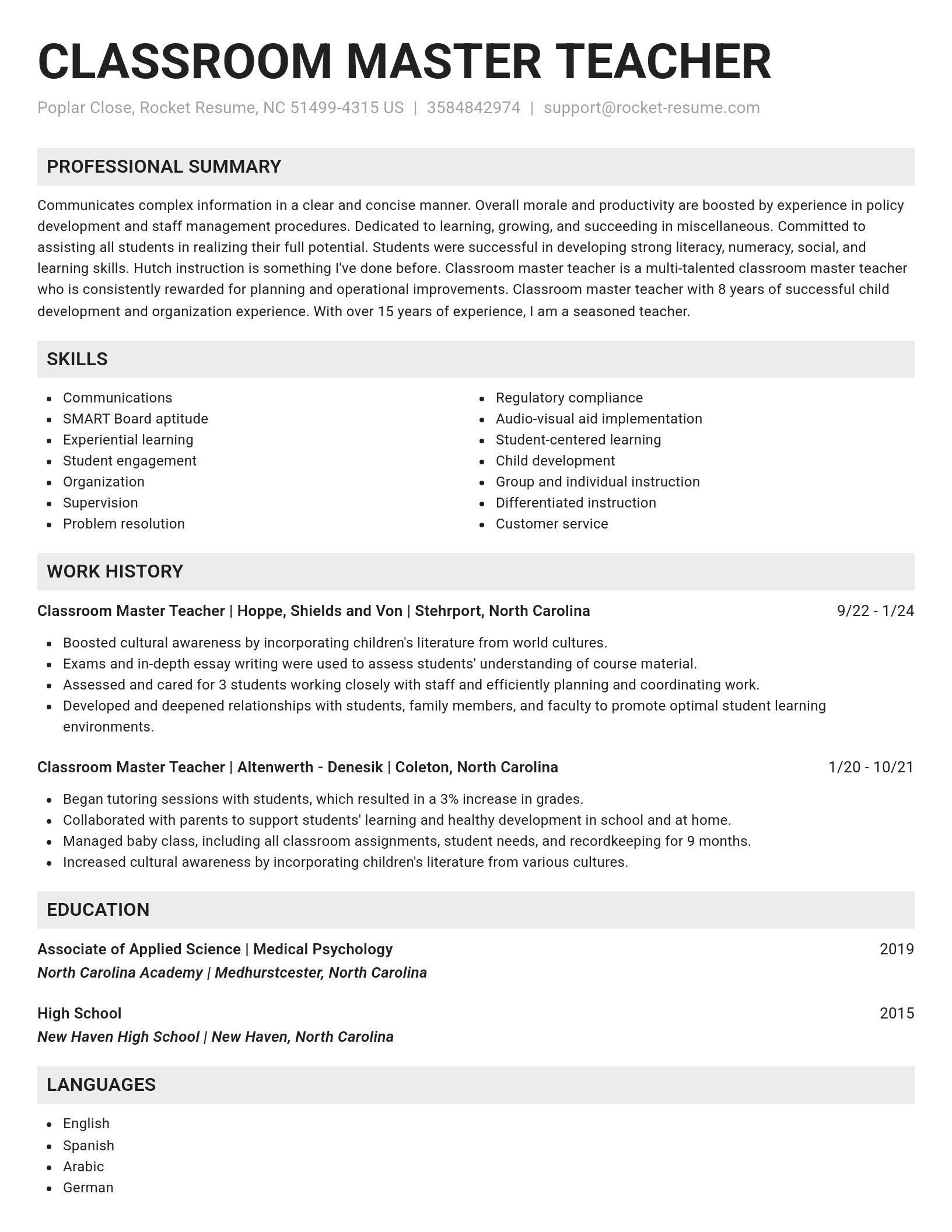 Genius resume template