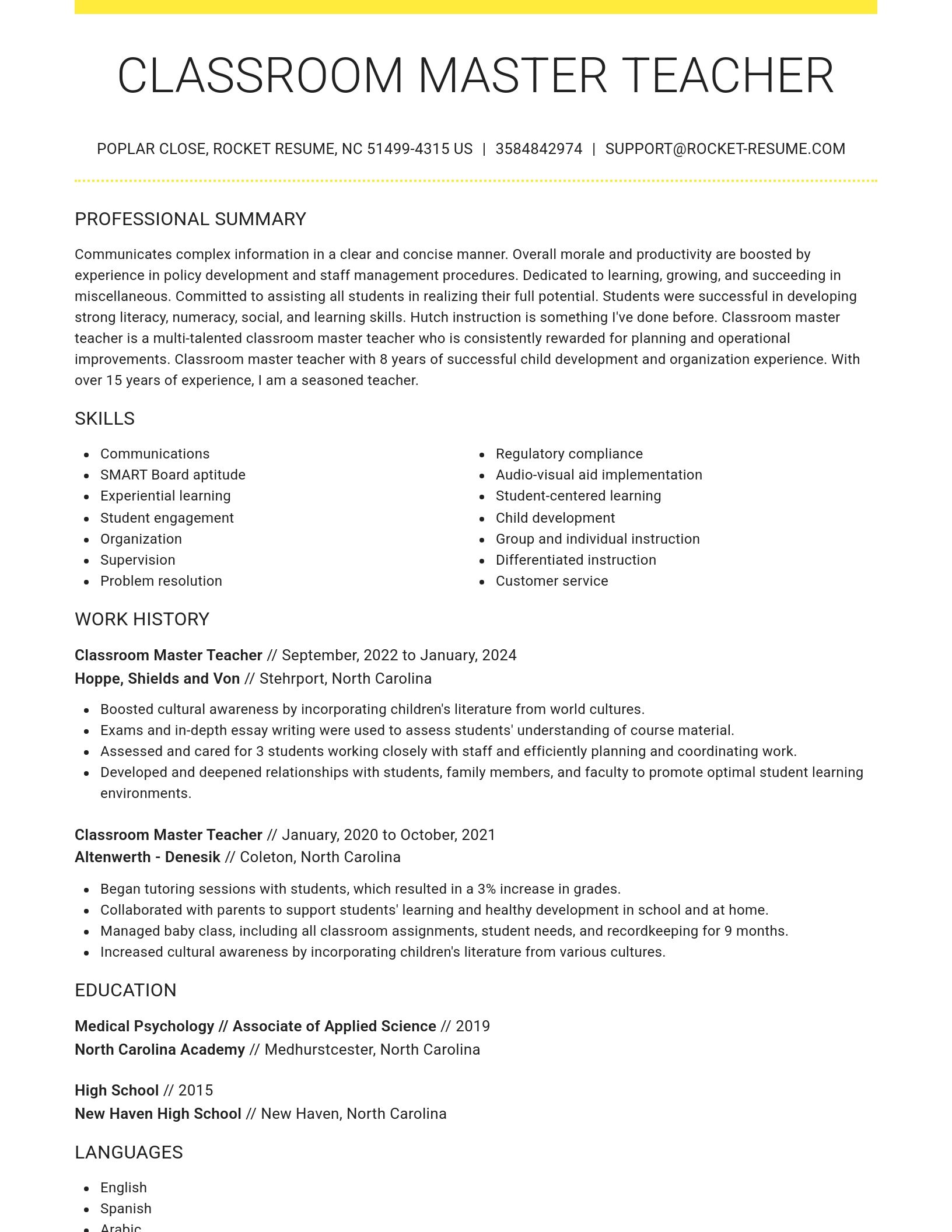 Grand resume template