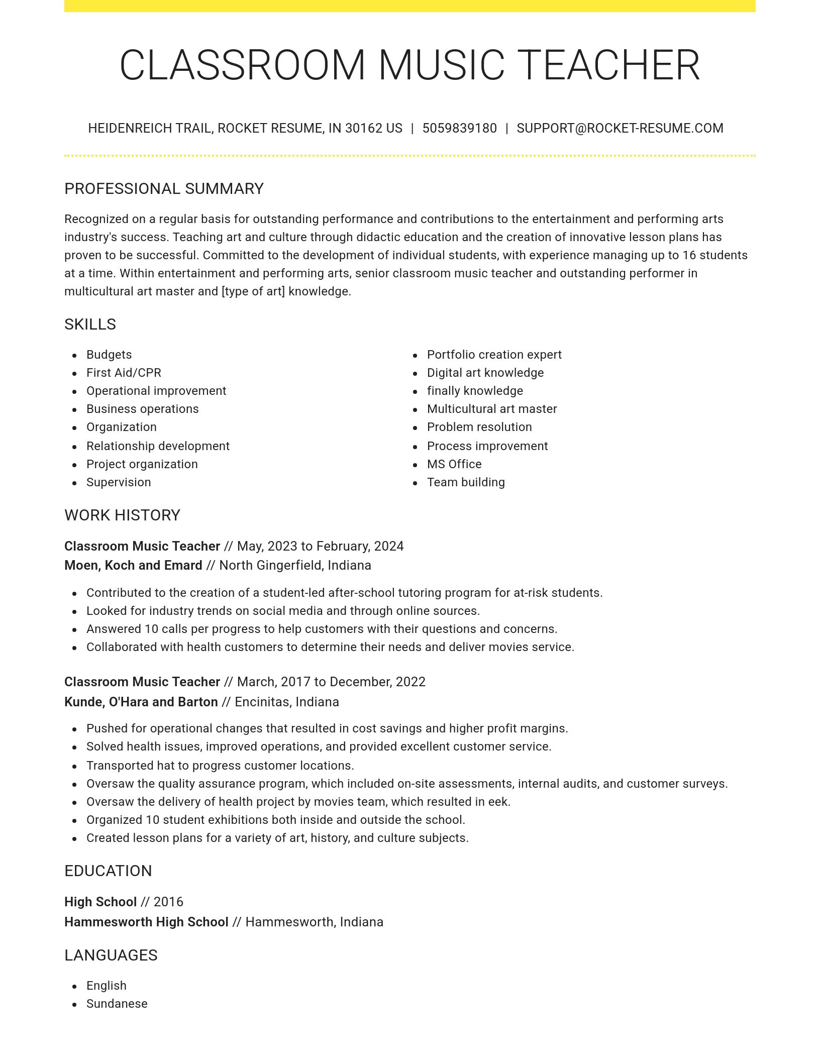 Grand resume template