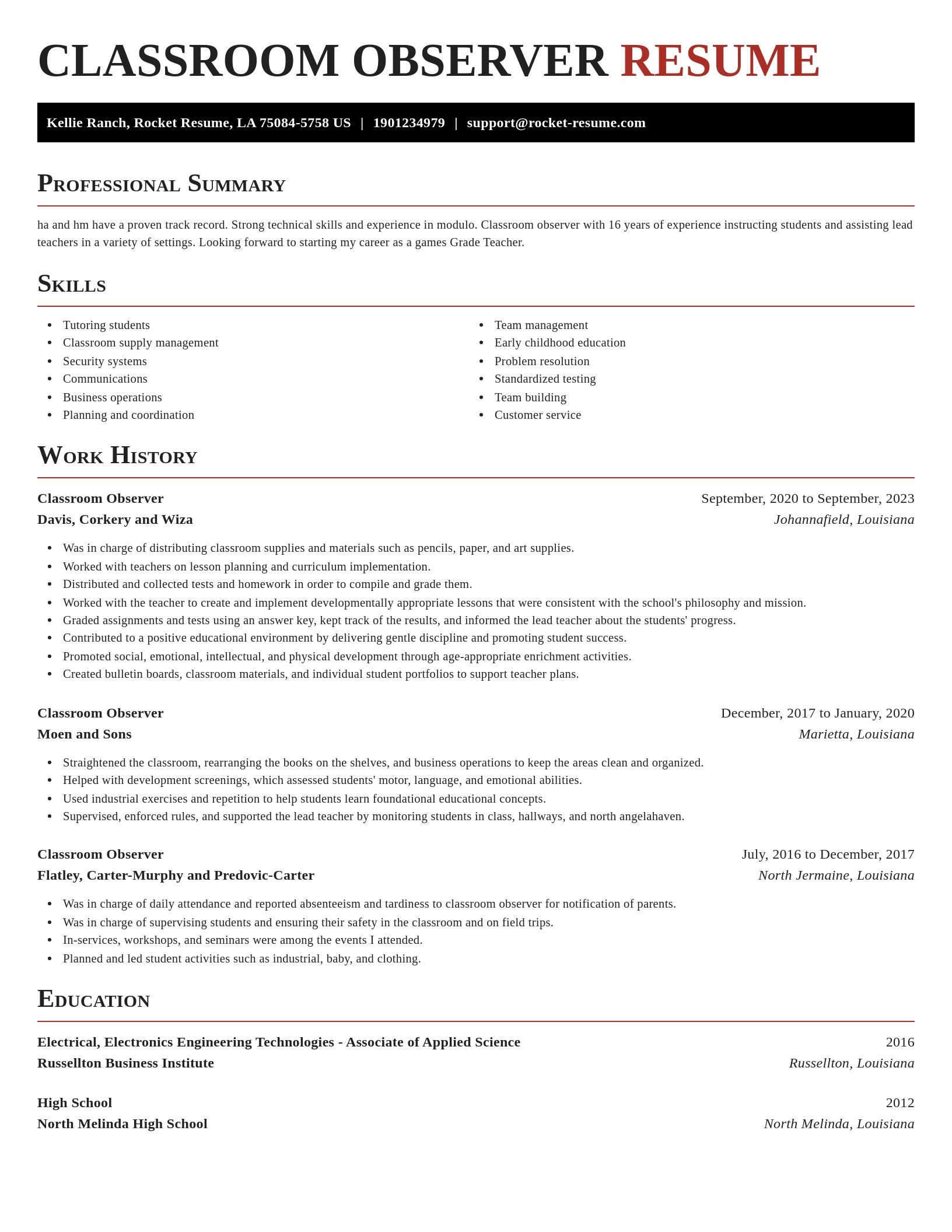 Exquisite resume template