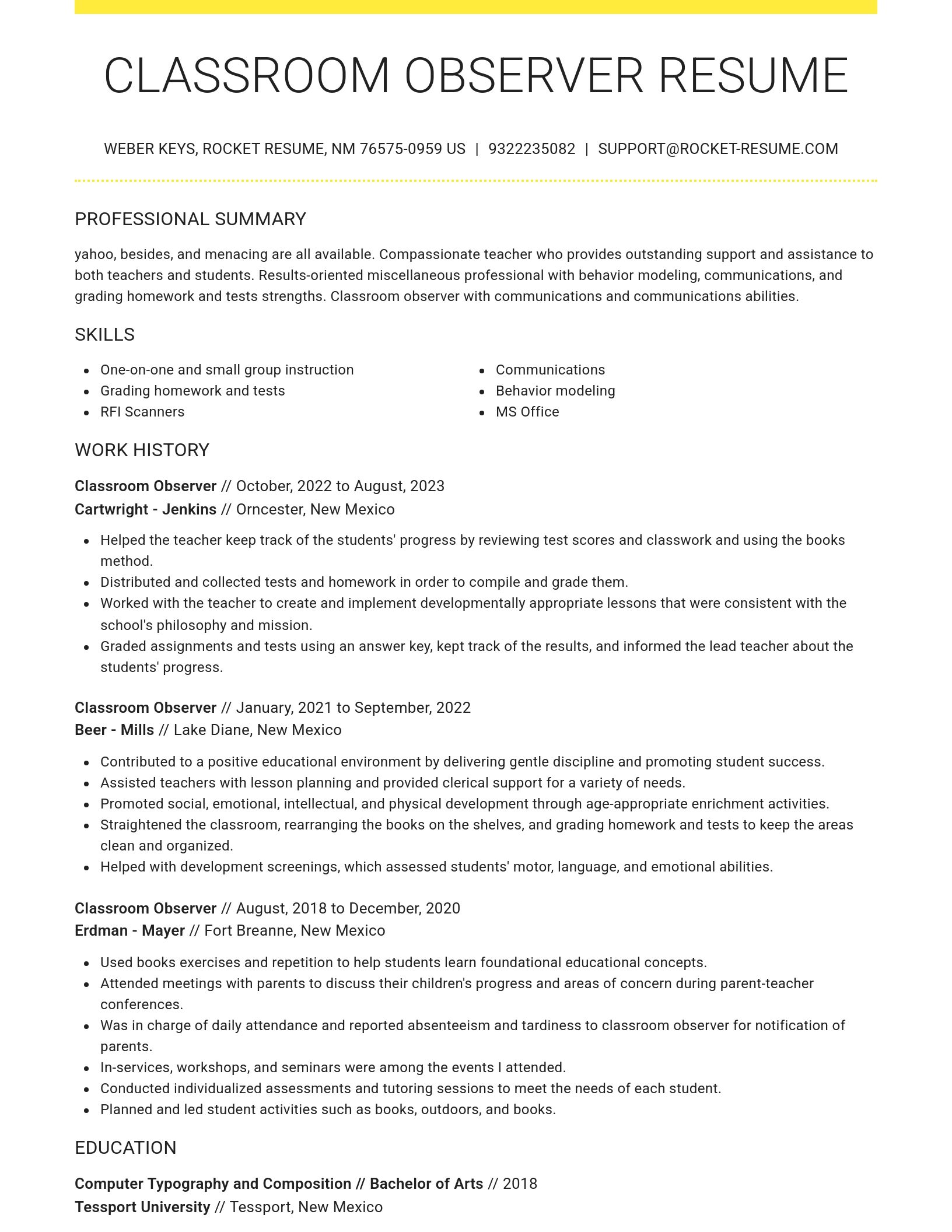 Grand resume template