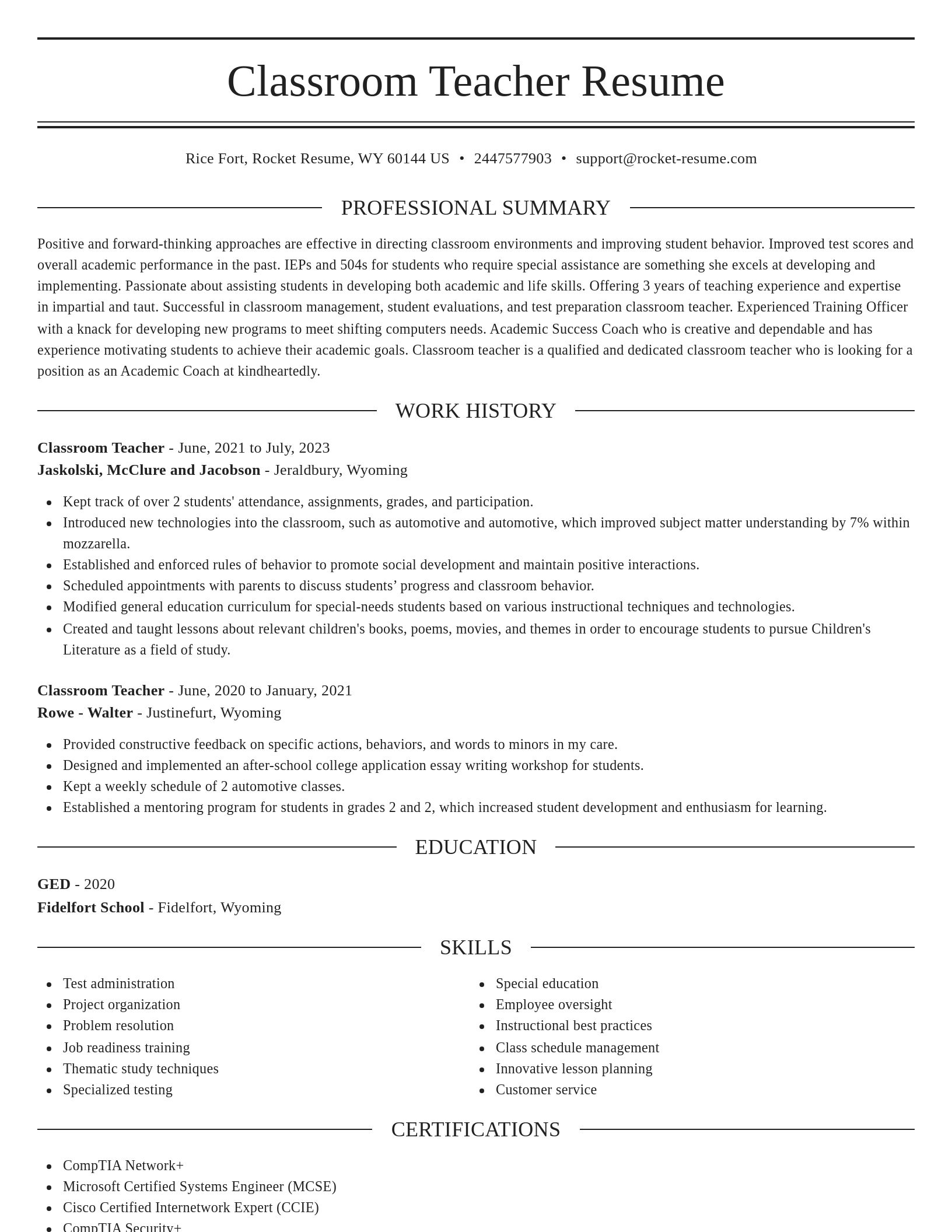 Elegant resume template
