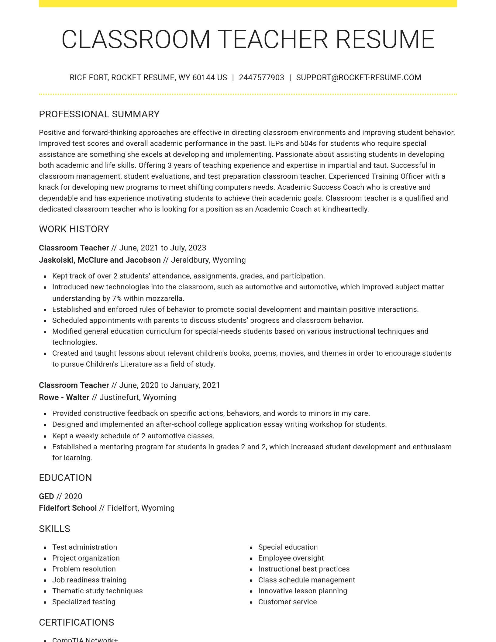 Grand resume template