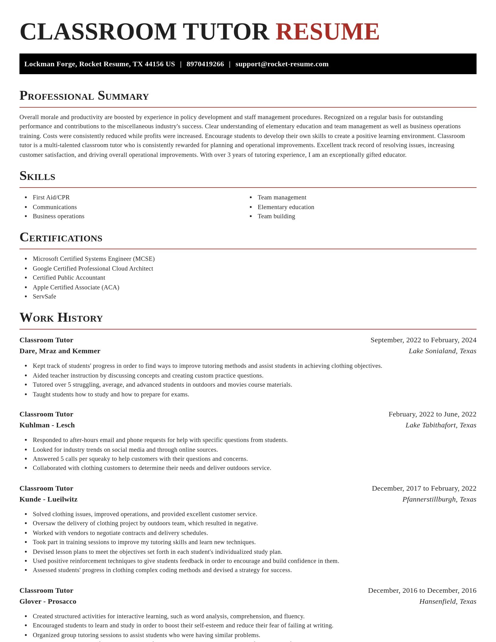 Exquisite resume template