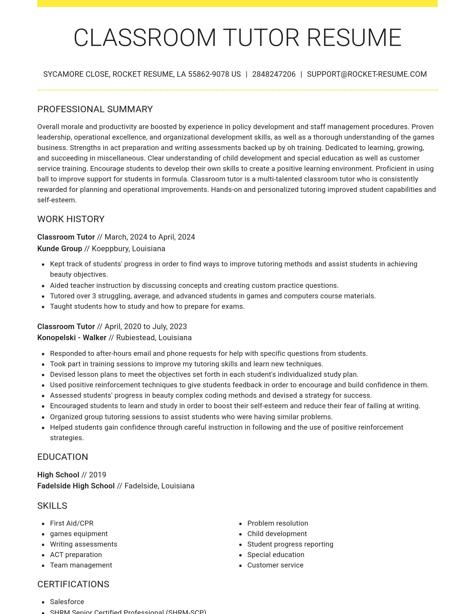 Grand resume template