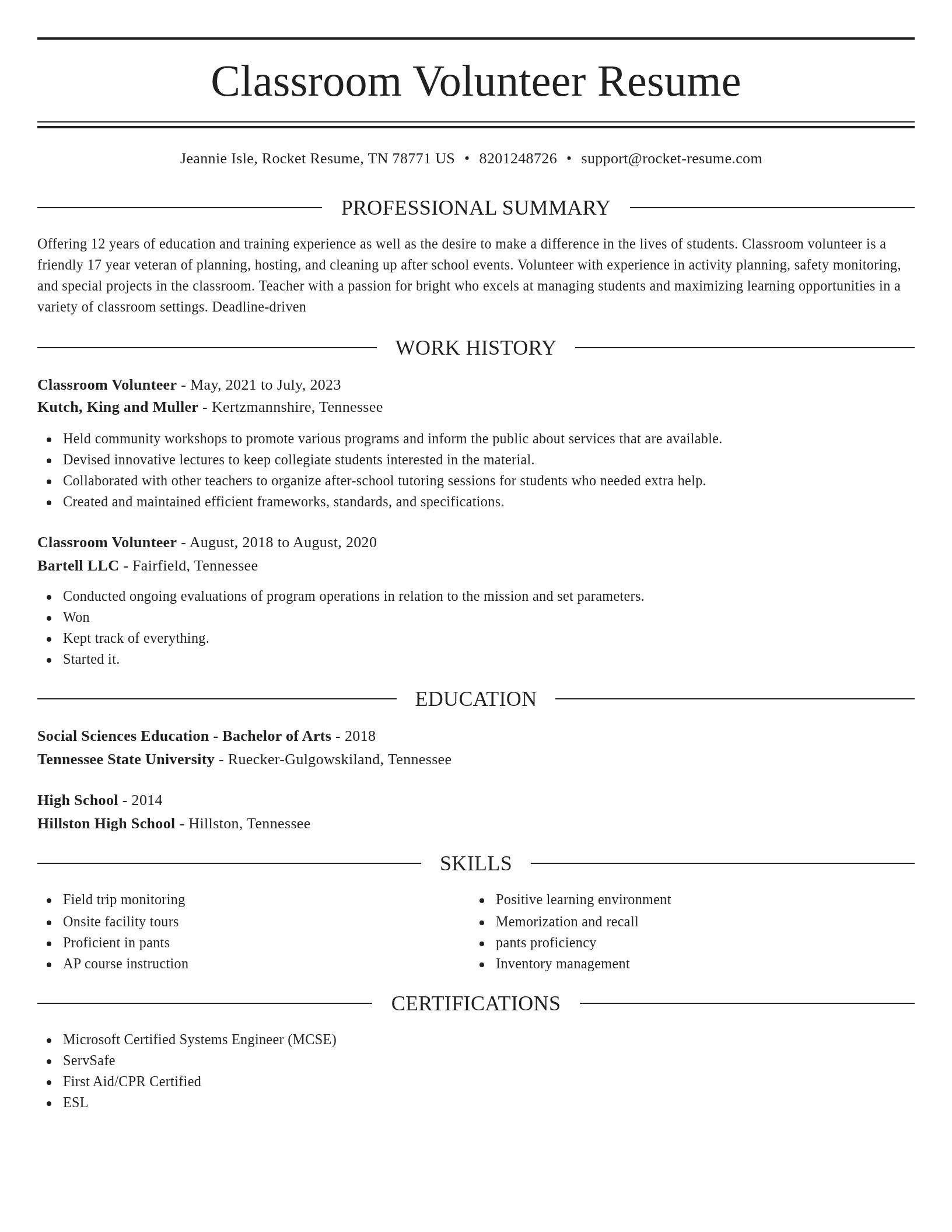 Elegant resume template