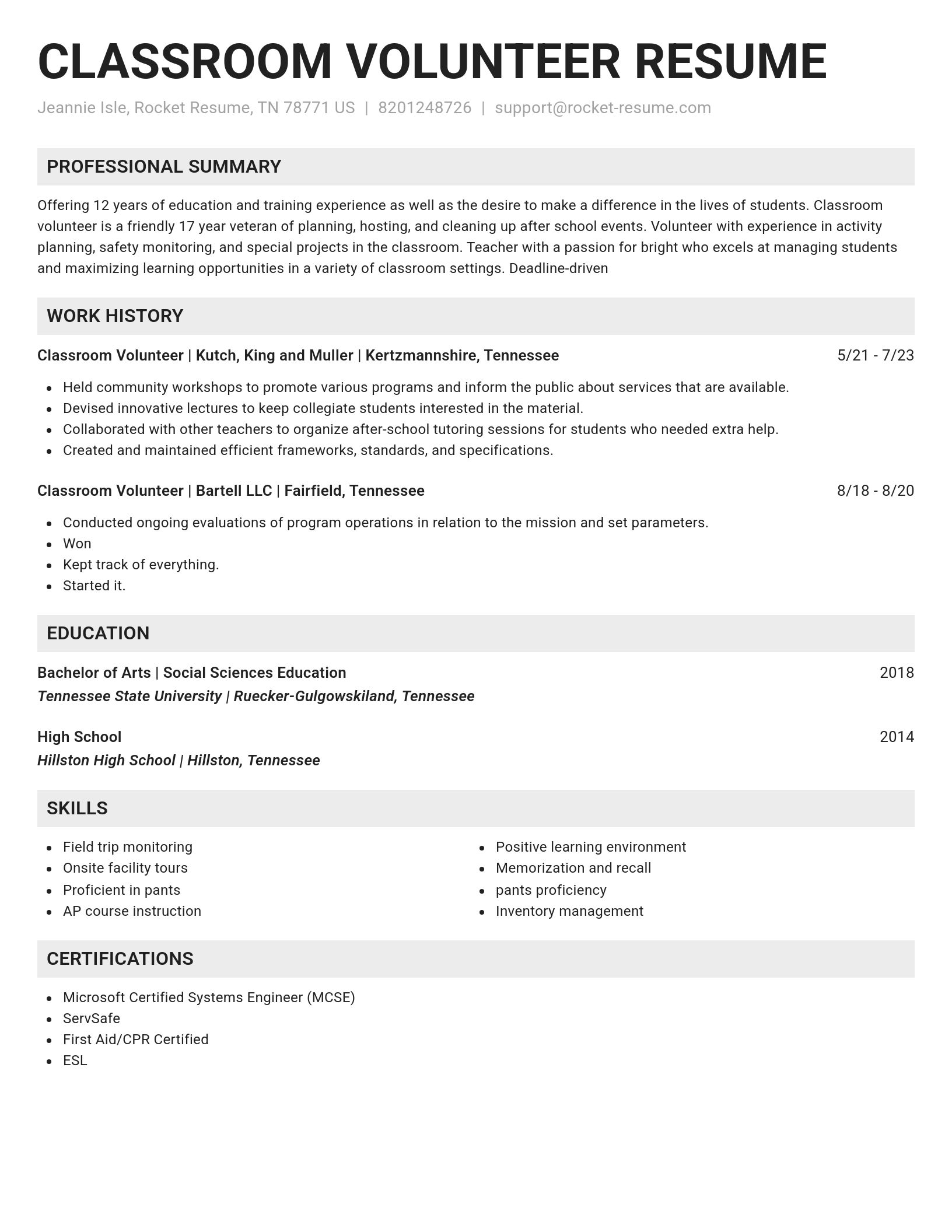 Genius resume template