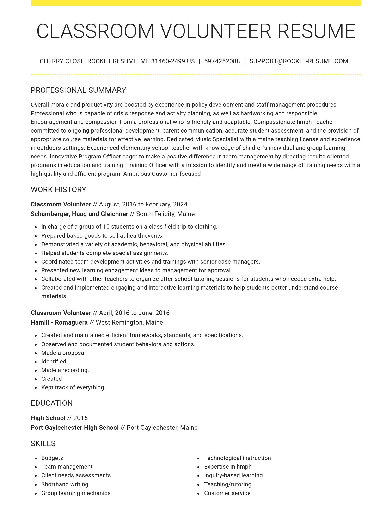Grand resume template