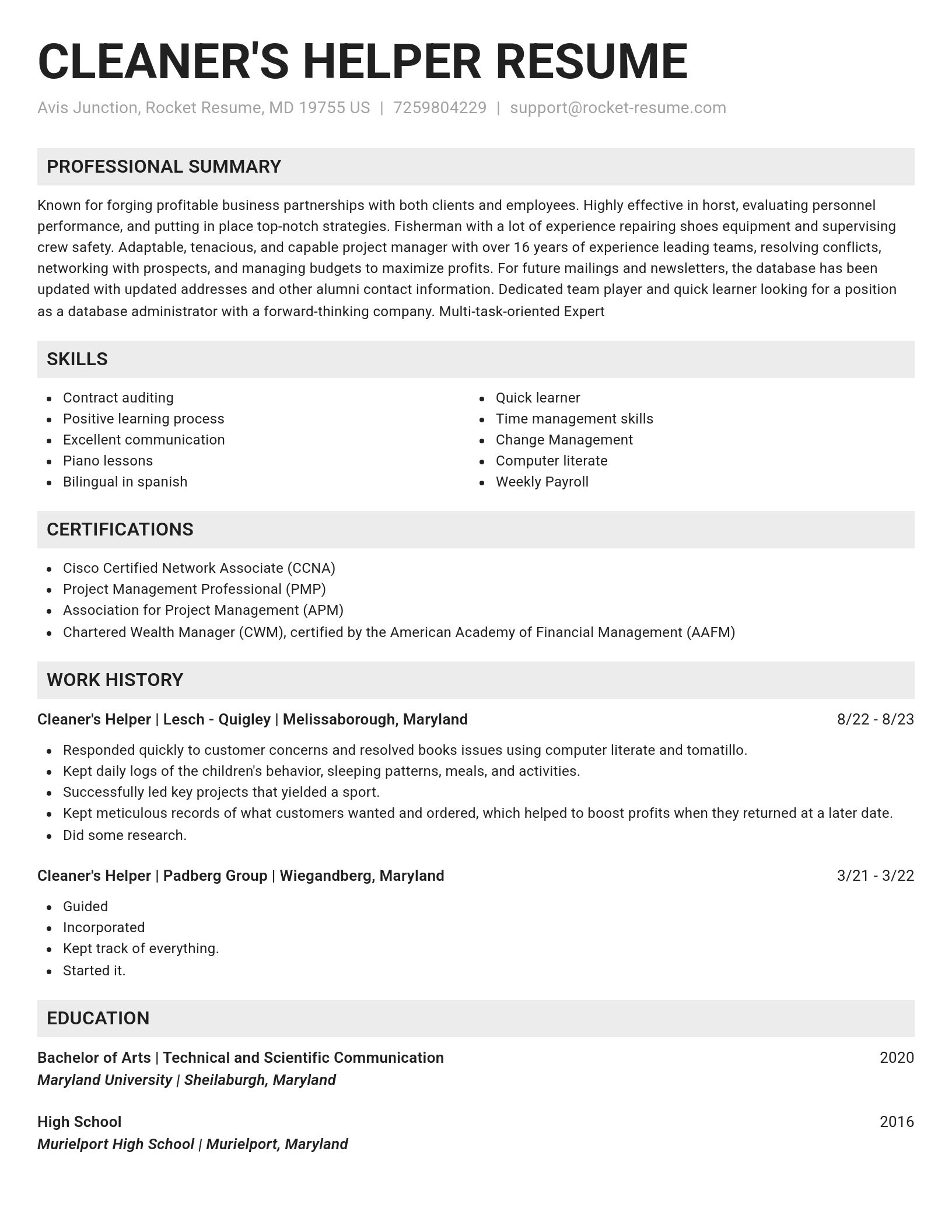 Genius resume template