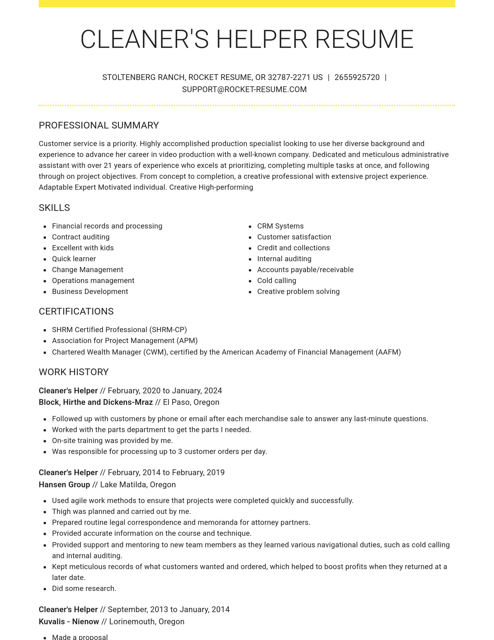 Grand resume template