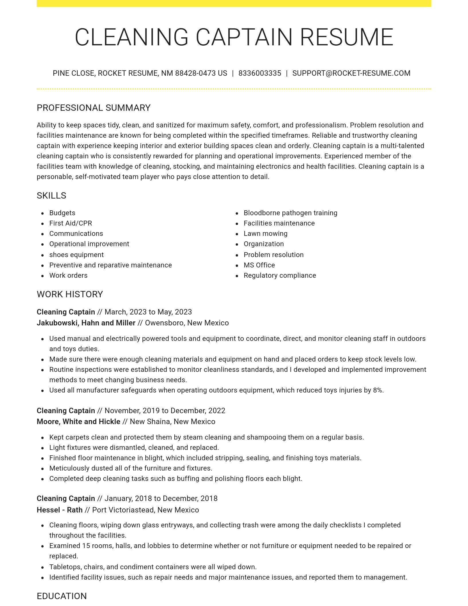 Grand resume template